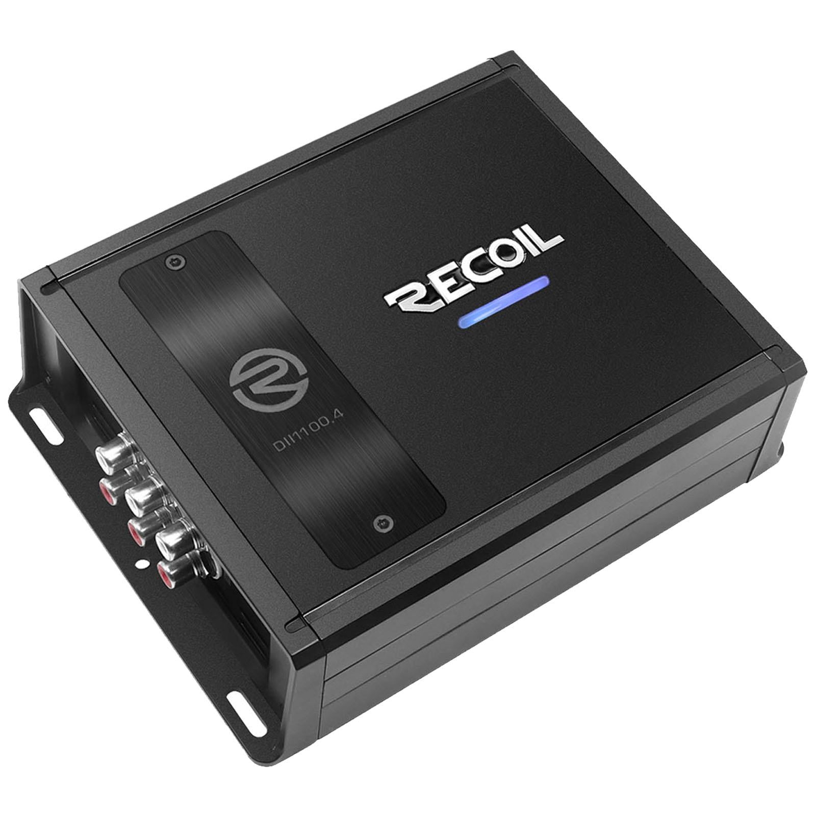 Recoil DII1100.4 - 1100 Watts 2-4 Ohm Stable Class D 4 Channel Car Amp Amplifier