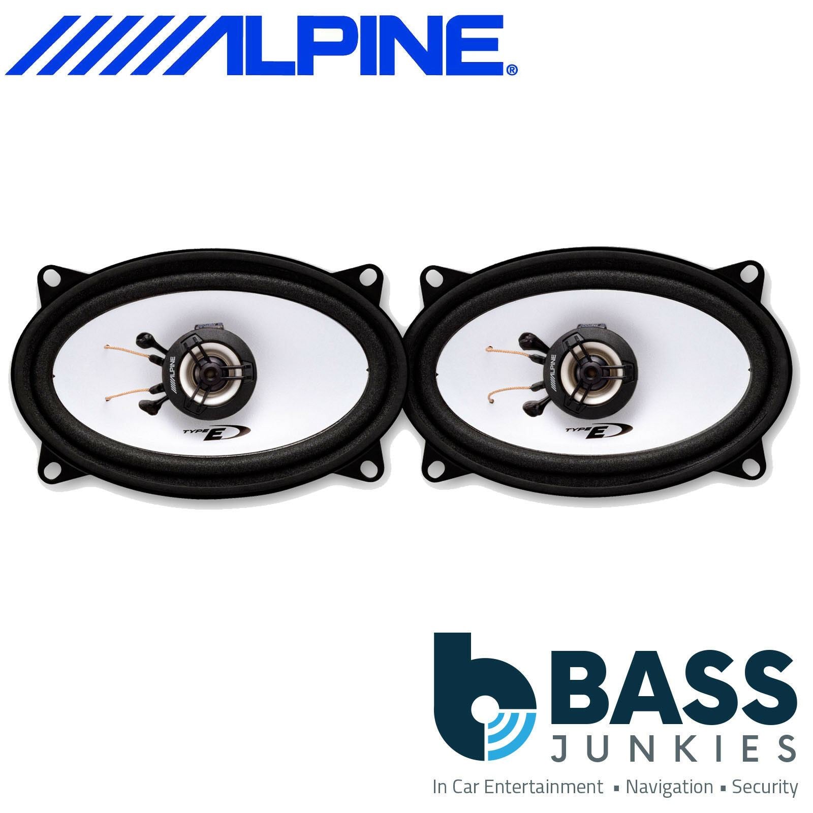 Alpine SXE-4625S Car Stereo 4"x6" Inch 300 Watts 2 Way Door Coaxial Speakers