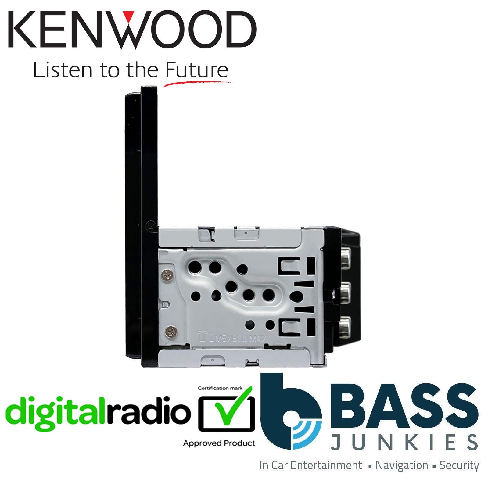 Kenwood DMX5023DABS - 6.8" DAB+ Bluetooth Android CarPlay Car Stereo & Aerial