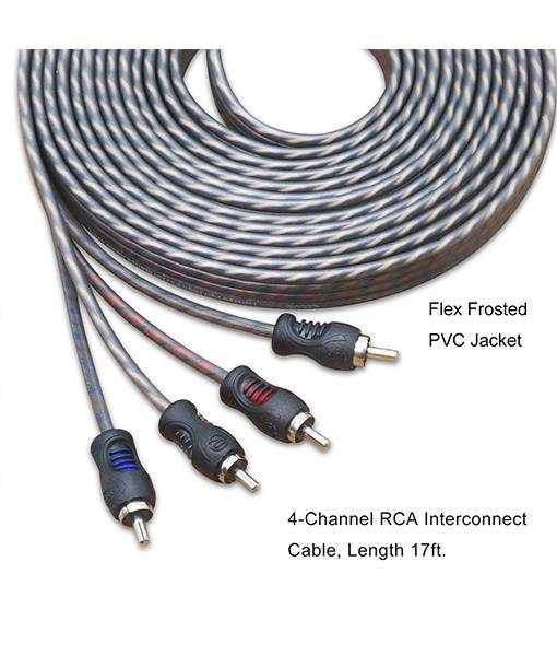 Recoil RCI417 - Echo Series 5 Meter 4-Channel Twisted OFC RCA Phono Cable