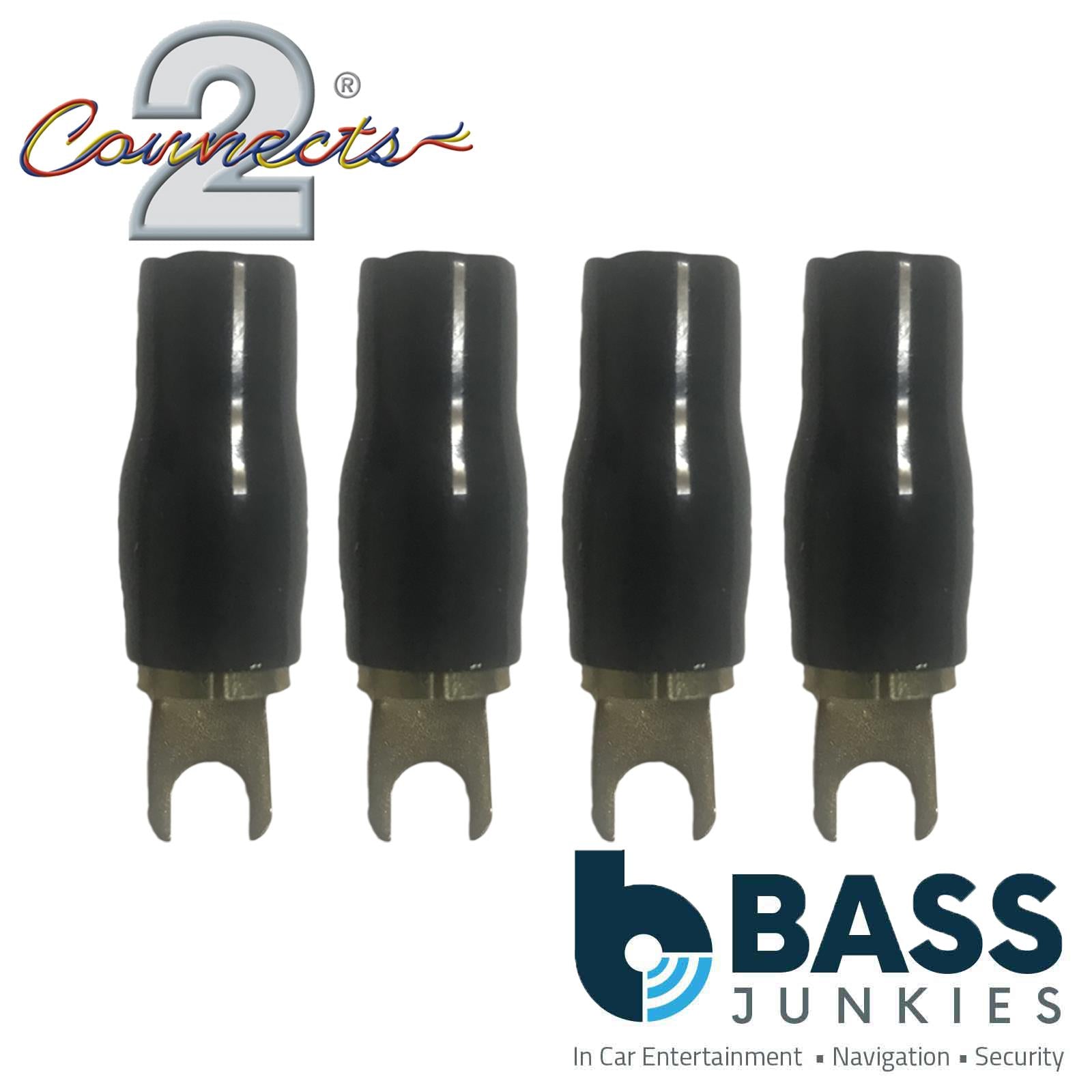 Connects2 5 Pairs 4 Gauge Spade Terminal Spade Fork Adapters for Speaker Wire