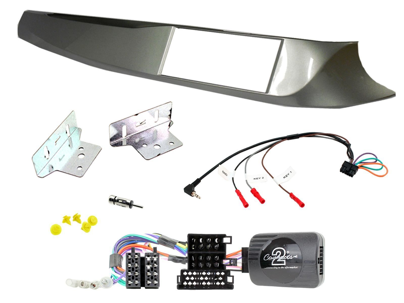 Connects2 CTKAR03 Alfa Romeo Giulietta 2010 On Car Stereo Silver Fascia Steering Wheel Kit