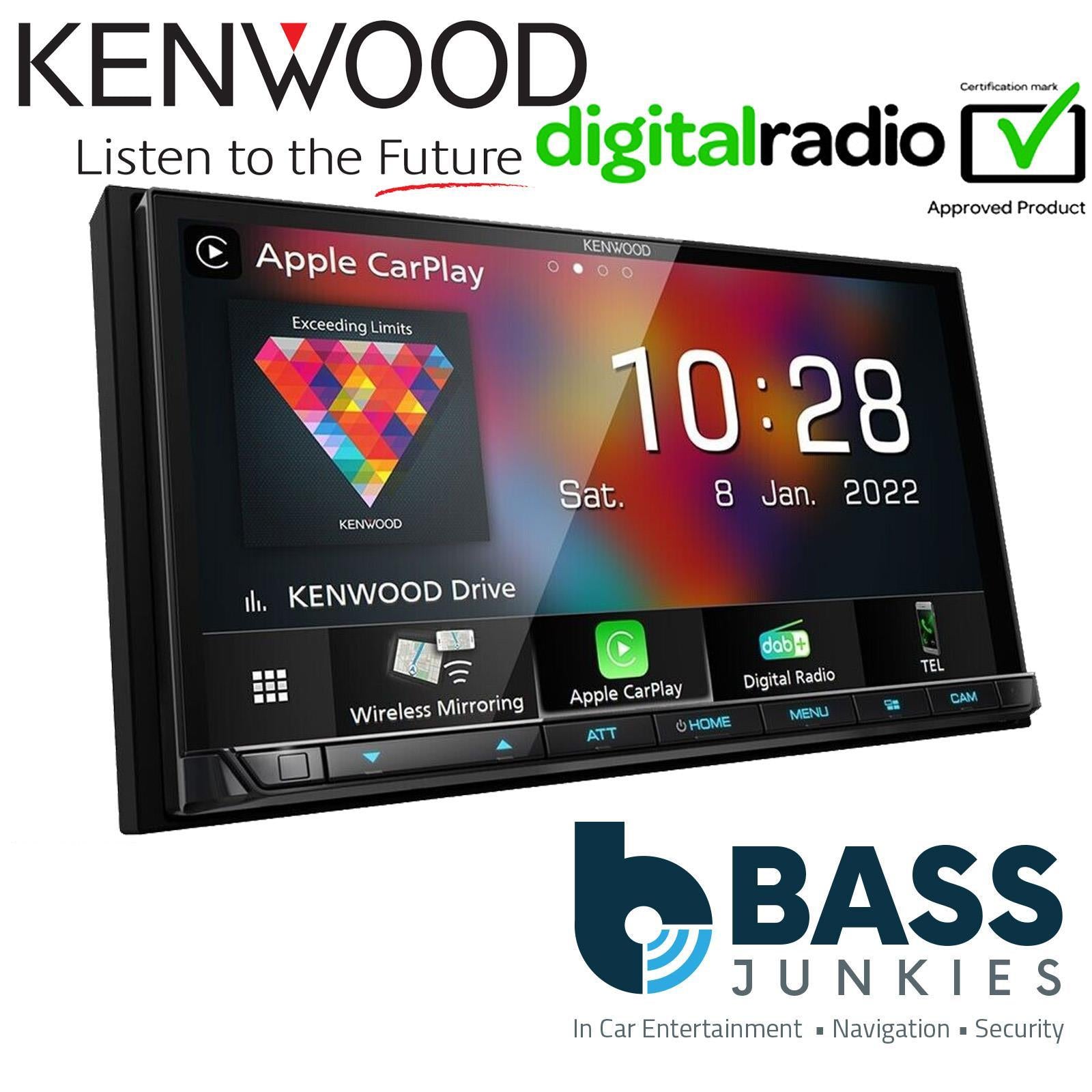 Kenwood DMX8021DABS - 7" Screen Apple CarPlay Android Bluetooth DAB+ Car Stereo