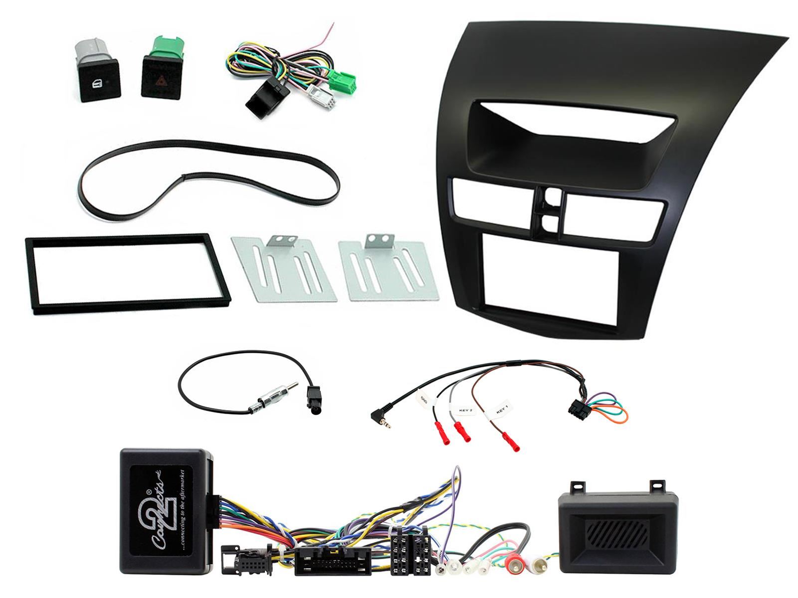 Grundig 6.8" Apple Android Double Din Stereo Fitting Kit + Steering Wheel Stalk Controls to fit Mazda BT-50 2012-17
