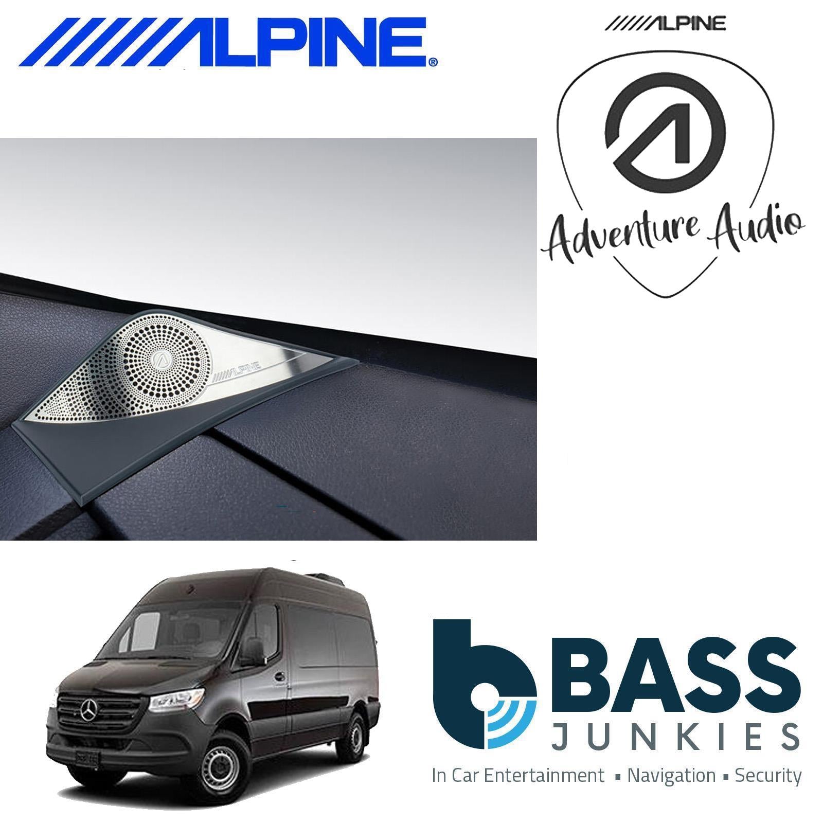 Alpine W84AS907-2 - 6-Channel DSP Car Amplifier 8" Sub Bass Box & Speaker Kit for Mercedes Benz Sprinter w907 / w910 2018 Onwards