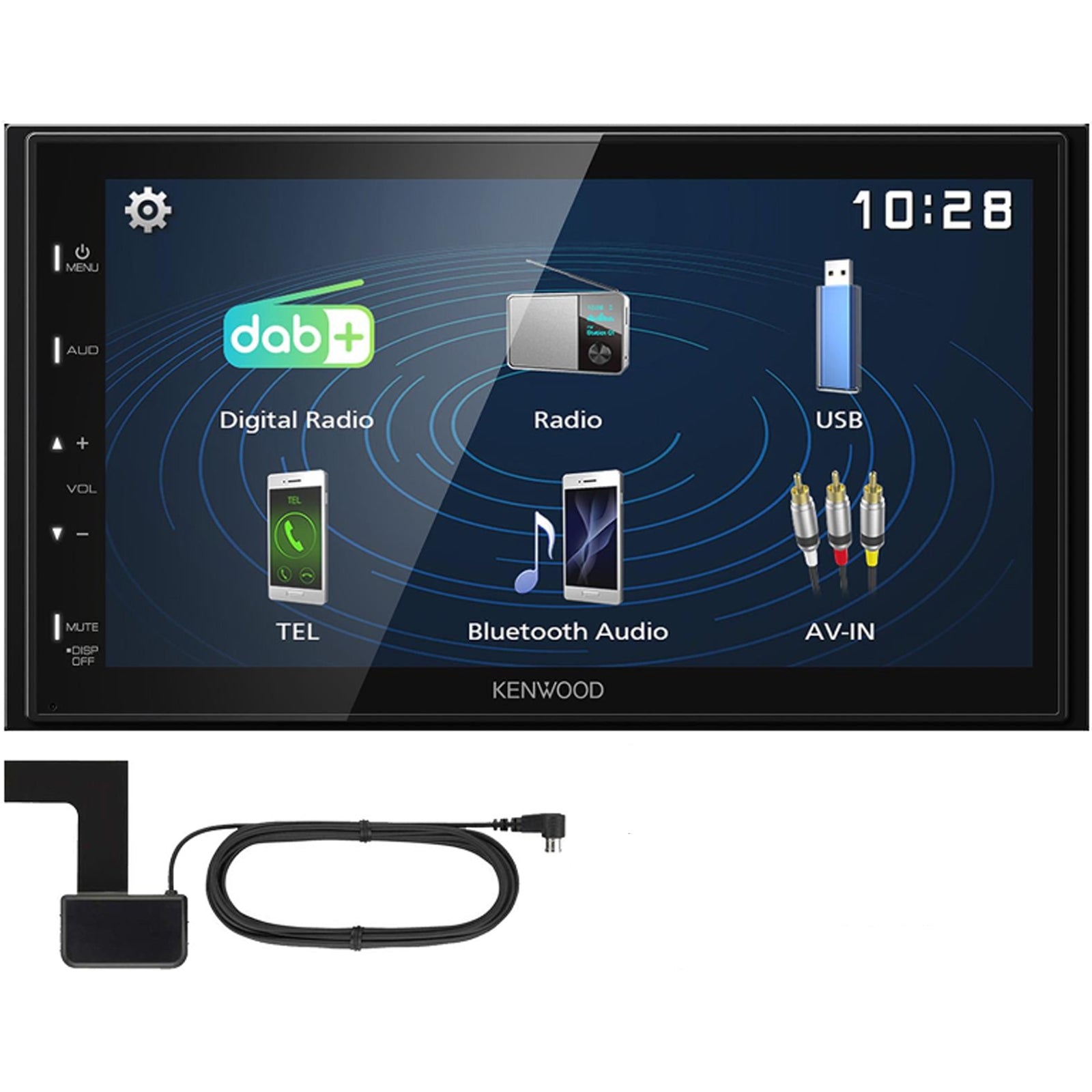 Kenwood DMX-125DAB 6.8" Bluetooth DAB+ Touch Car Android Stereo & DAB Aerial