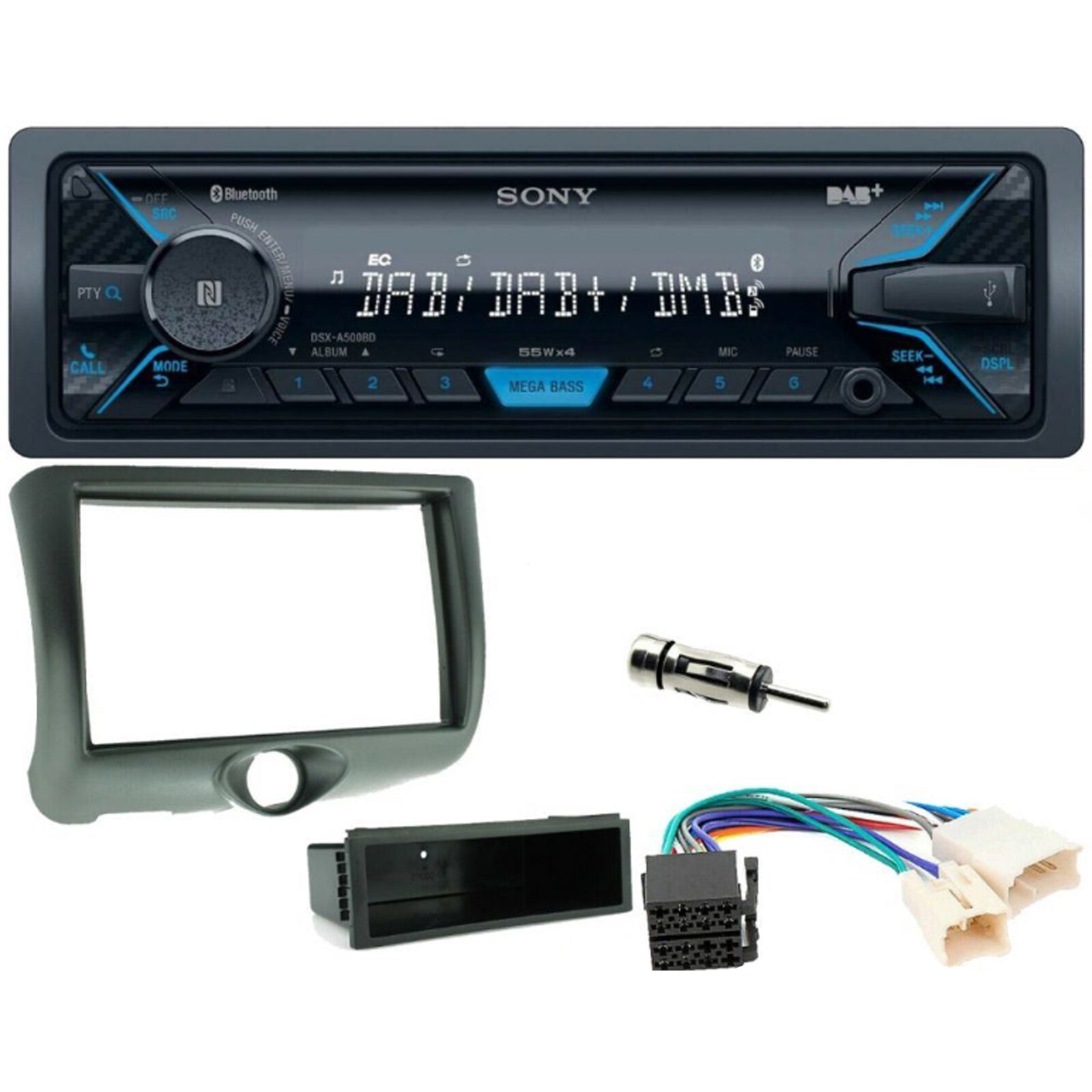 Toyota Yaris 1999-2003 Sony Bluetooth DAB AUX Car Stereo ISO Wiring Kit