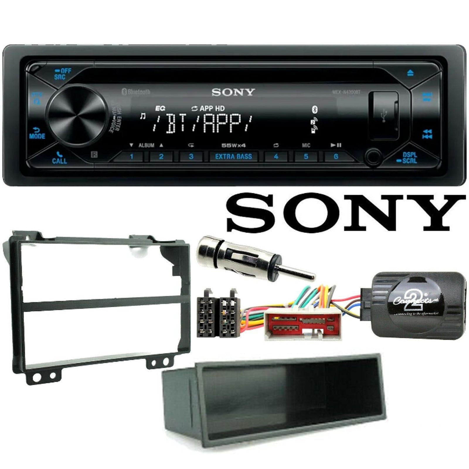 Ford Fiesta 2001-05 Sony Bluetooth CD AUX USB Car Stereo Steering Interface Kit