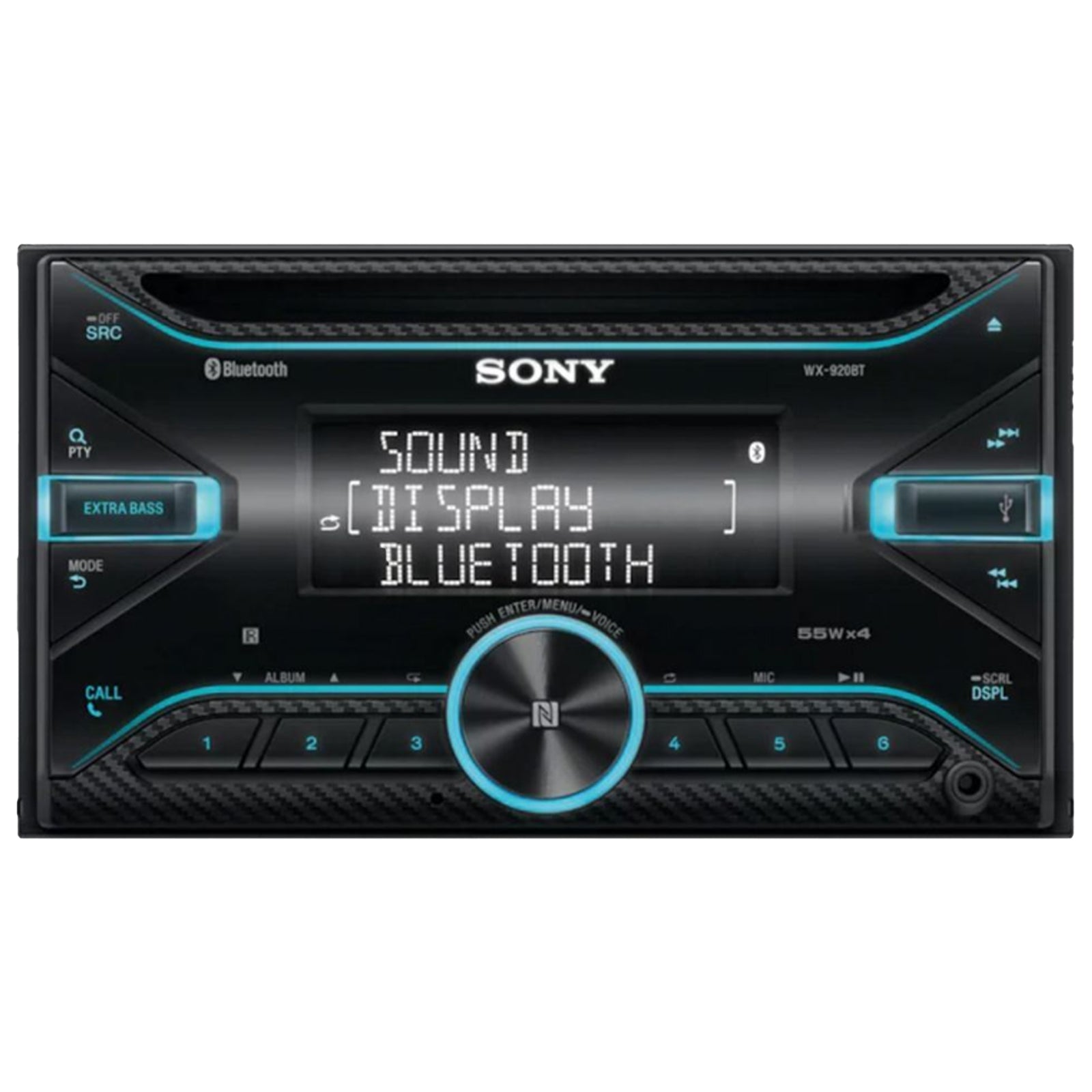 Sony WX-920BT - Bluetooth CD MP3 USB AUX 4 x 50 Watts Double Din Car Stereo Radio Player