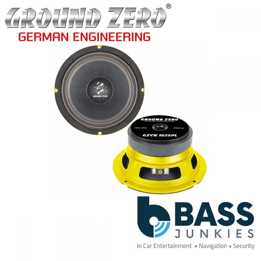 Ground Zero GZCK 165SPL -  6.5" Inch 16.5cm 250 Watts Competition Kick Woofer - Single
