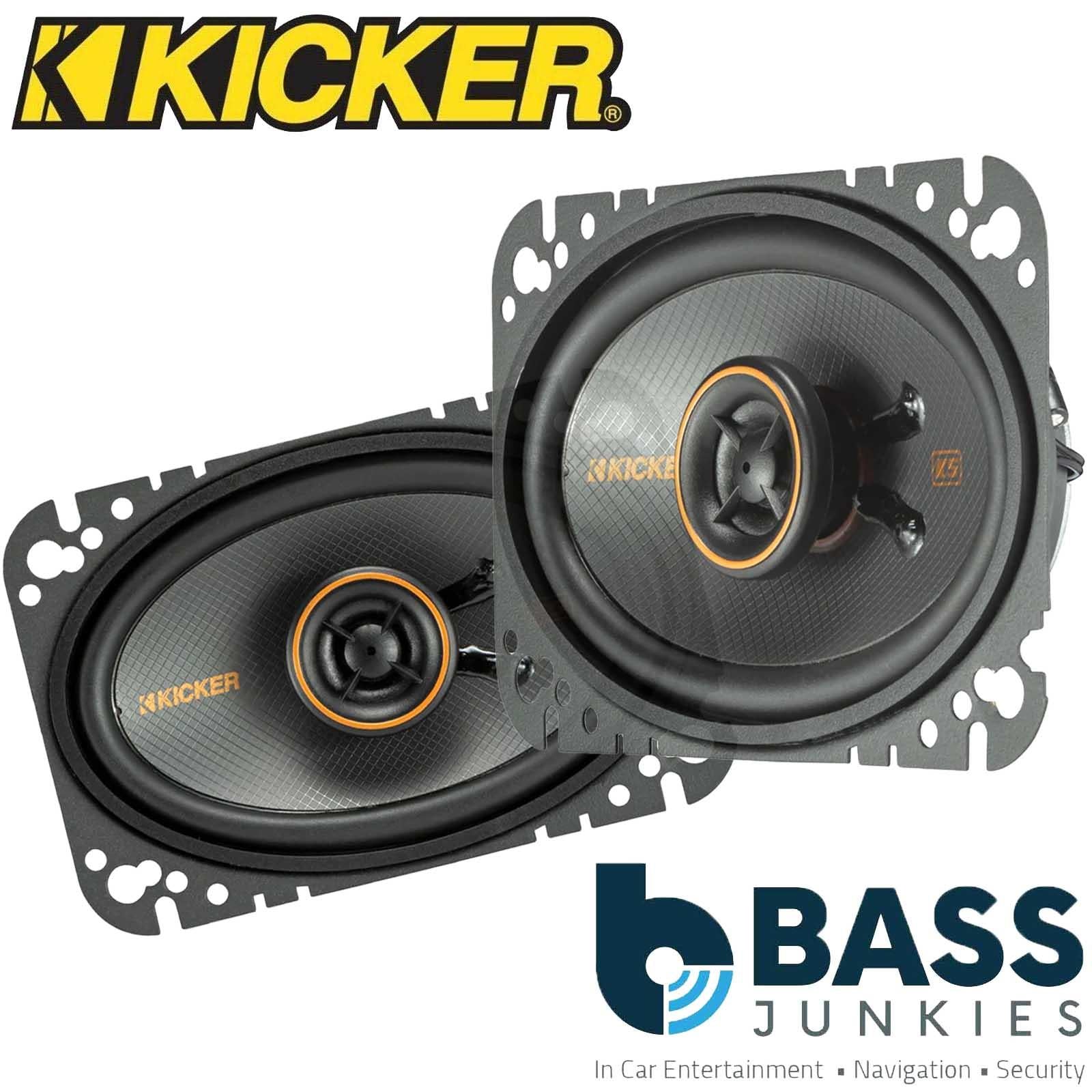 Kicker 51KSC4604 - 4x6" 150 Watts 2-Way Coaxial Front Rear Door Car Speakers