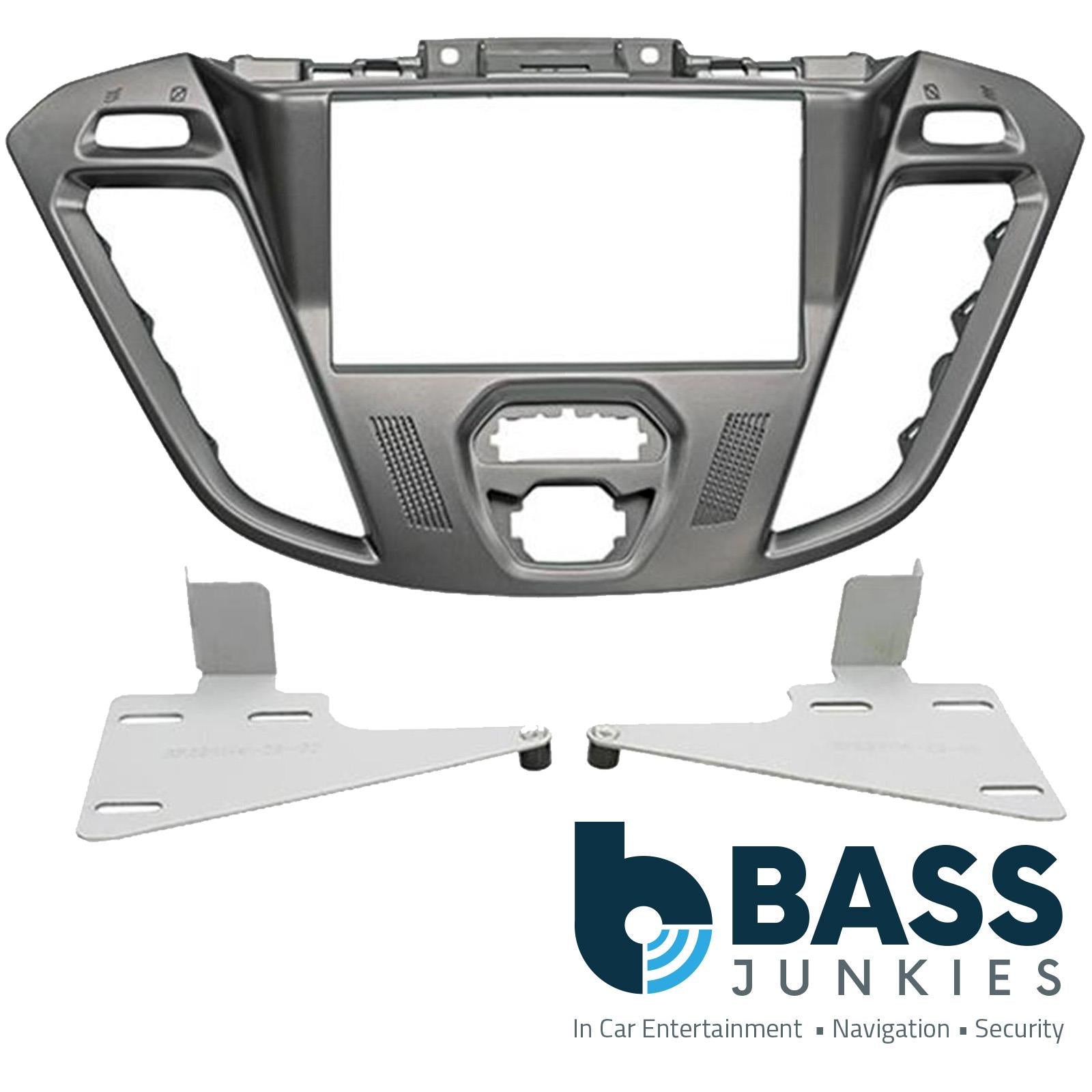 Ford Transit Custom 2012 On V362 Silver Double Din Fascia Steering Kit CTKFD41