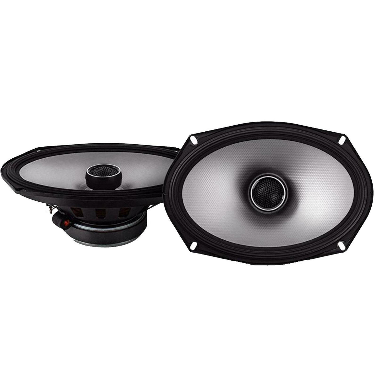 Alpine S2-S69 6x9 520 Watts Coaxial Car Speakers with Black MDF Boxes Pair