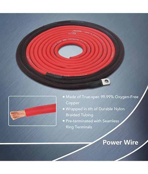 Recoil PCK8 - 8 AWG 600 Watts Complete OFC Pure Copper Amplifier Wiring Kit