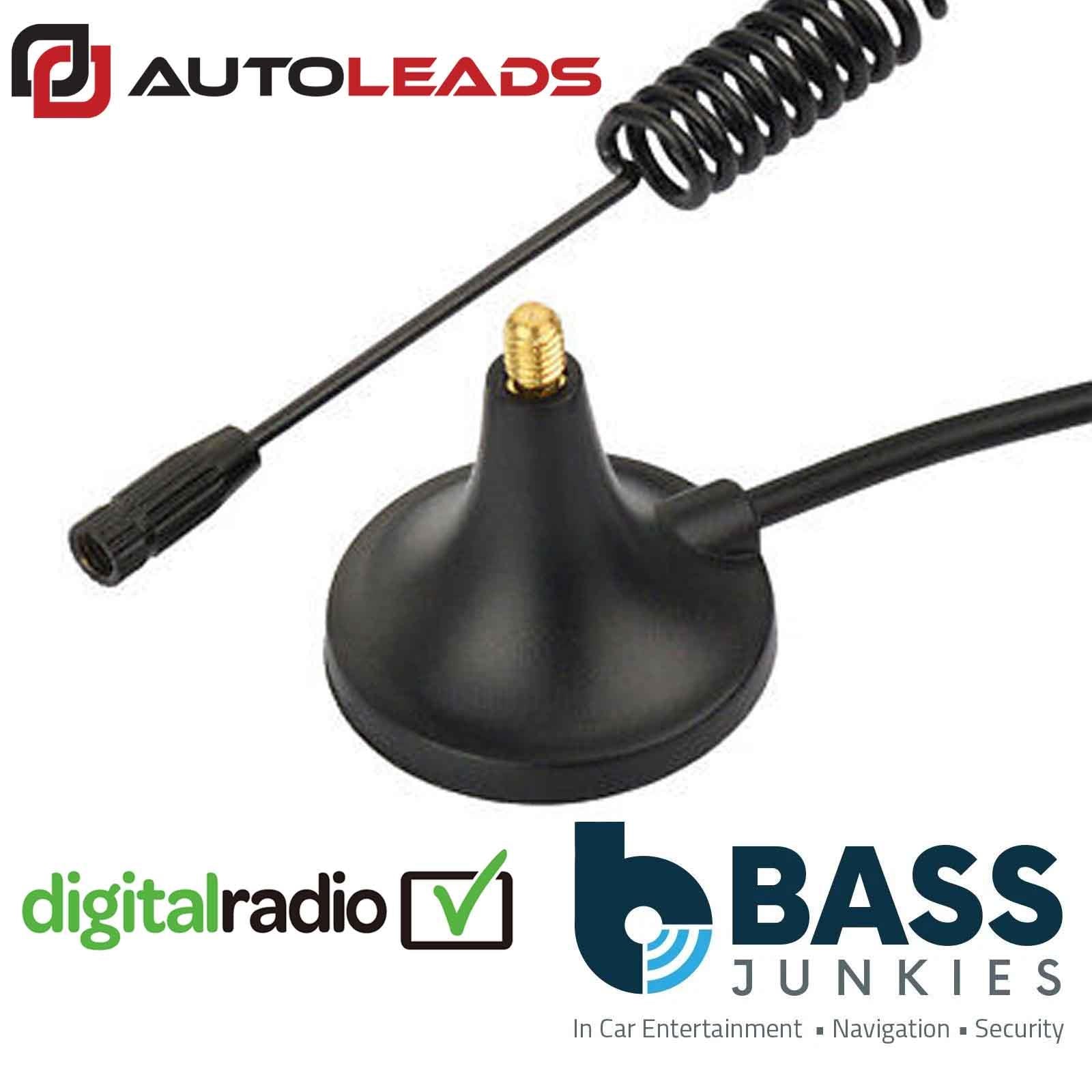 AUTOLEADS DAB-MA2 - DAB+ Radio SMB Magnetic Roof Mount Car Aerial Antenna