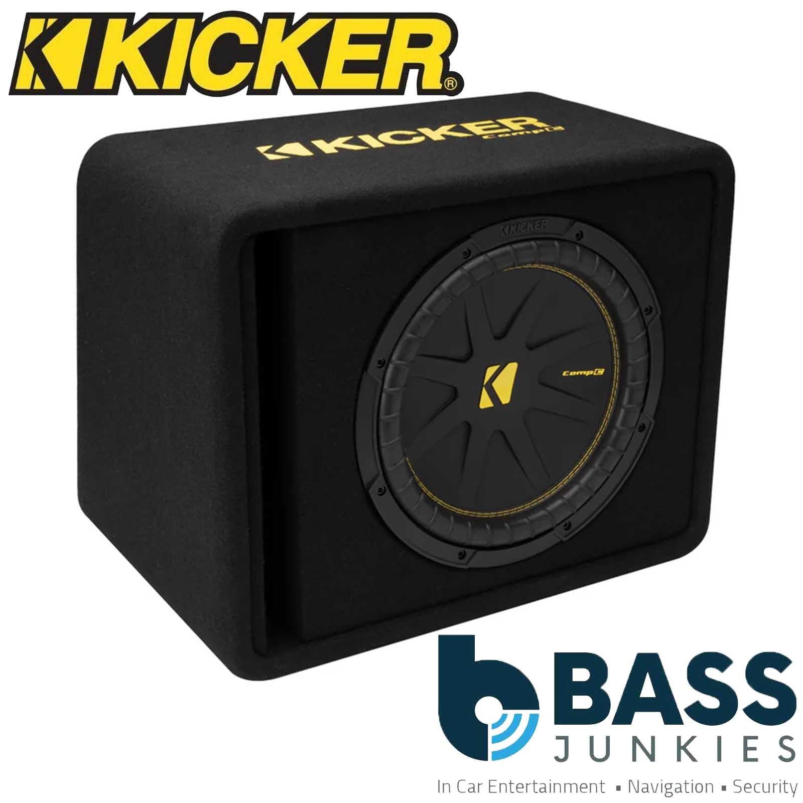 Kicker 50VCWC124 - 600 Watts 12" CompC Loaded Car Sub Subwoofer Enclosure 4 Ohm