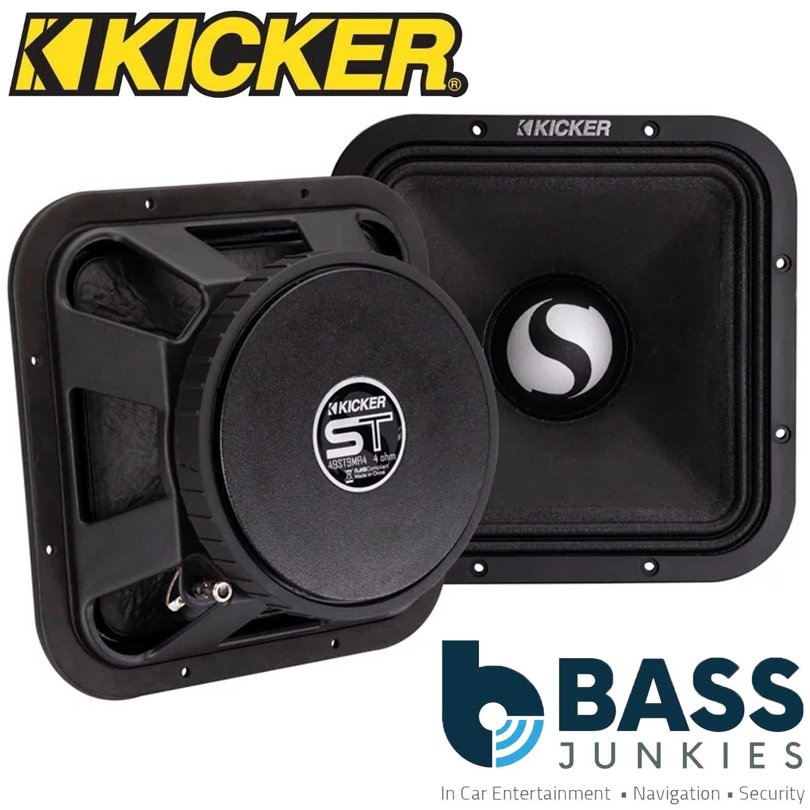 Kicker 49ST9MR4 - 9" 1200 Watts Street Series SPL Midrange Car Speakers Pair