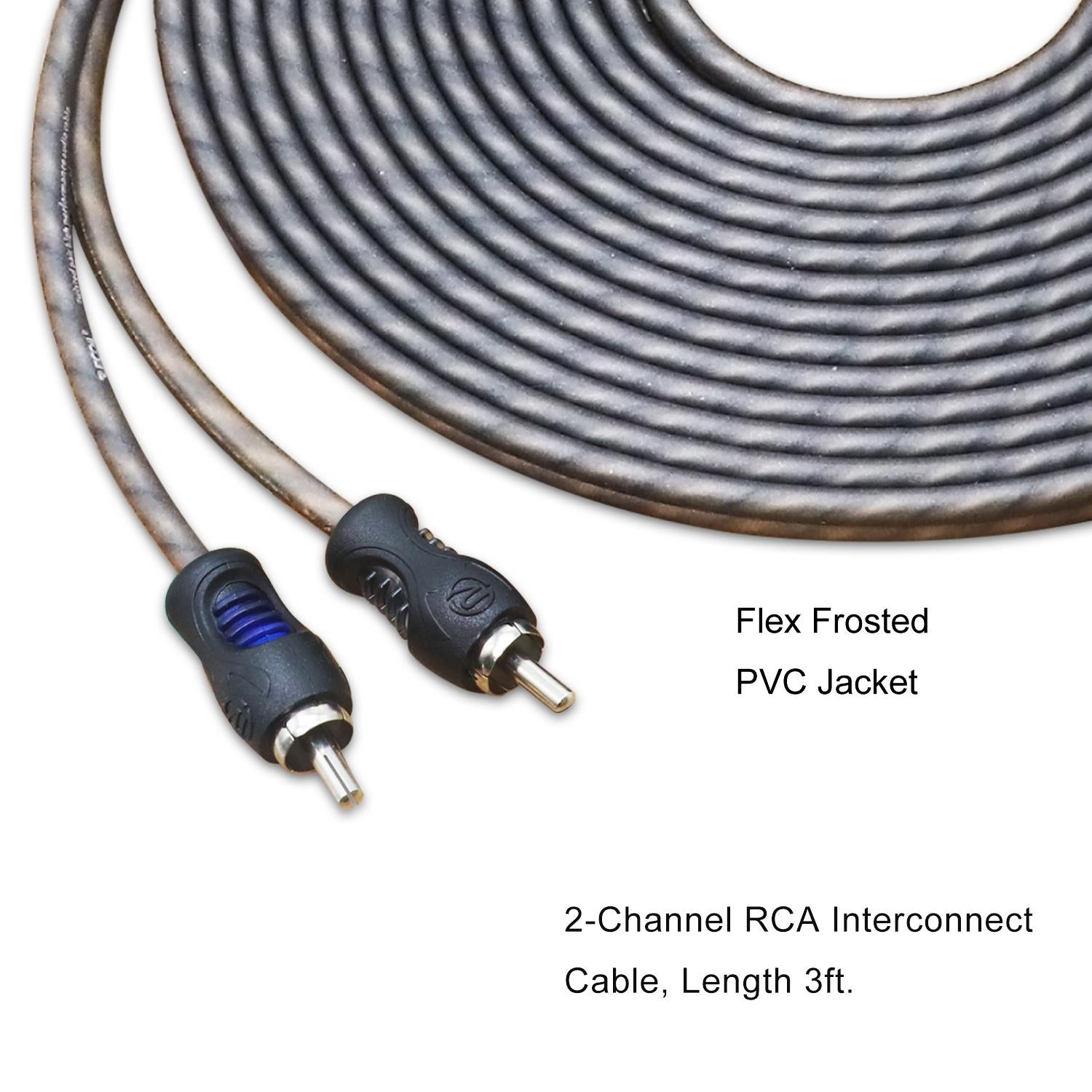 Recoil RCI23 - 1 Meter 2-Channel Oxygen-Free Copper Noise Reduction RCA Phono