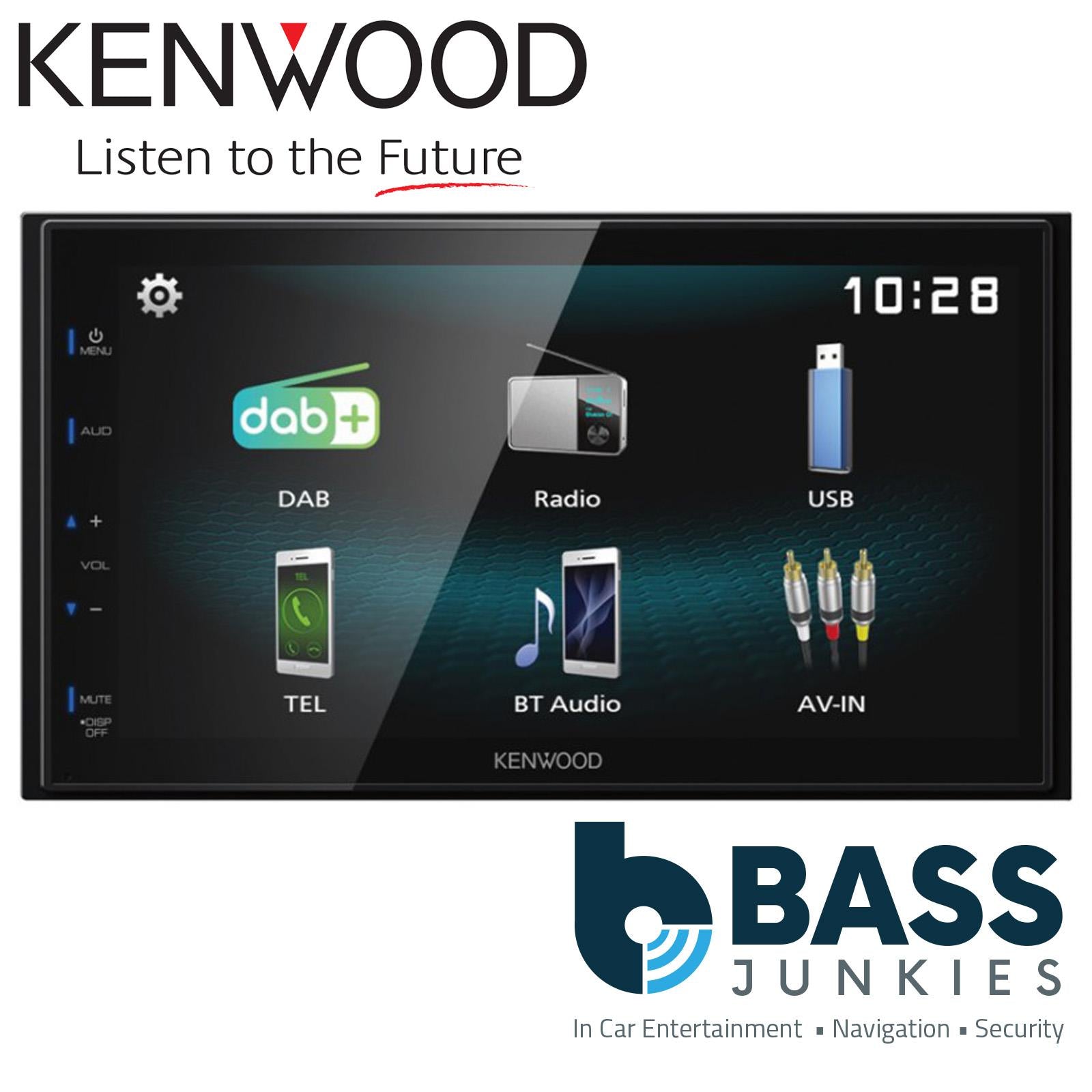 Kenwood DMX-125DAB 6.8" Bluetooth DAB+ Touch Car Android Stereo & DAB Aerial