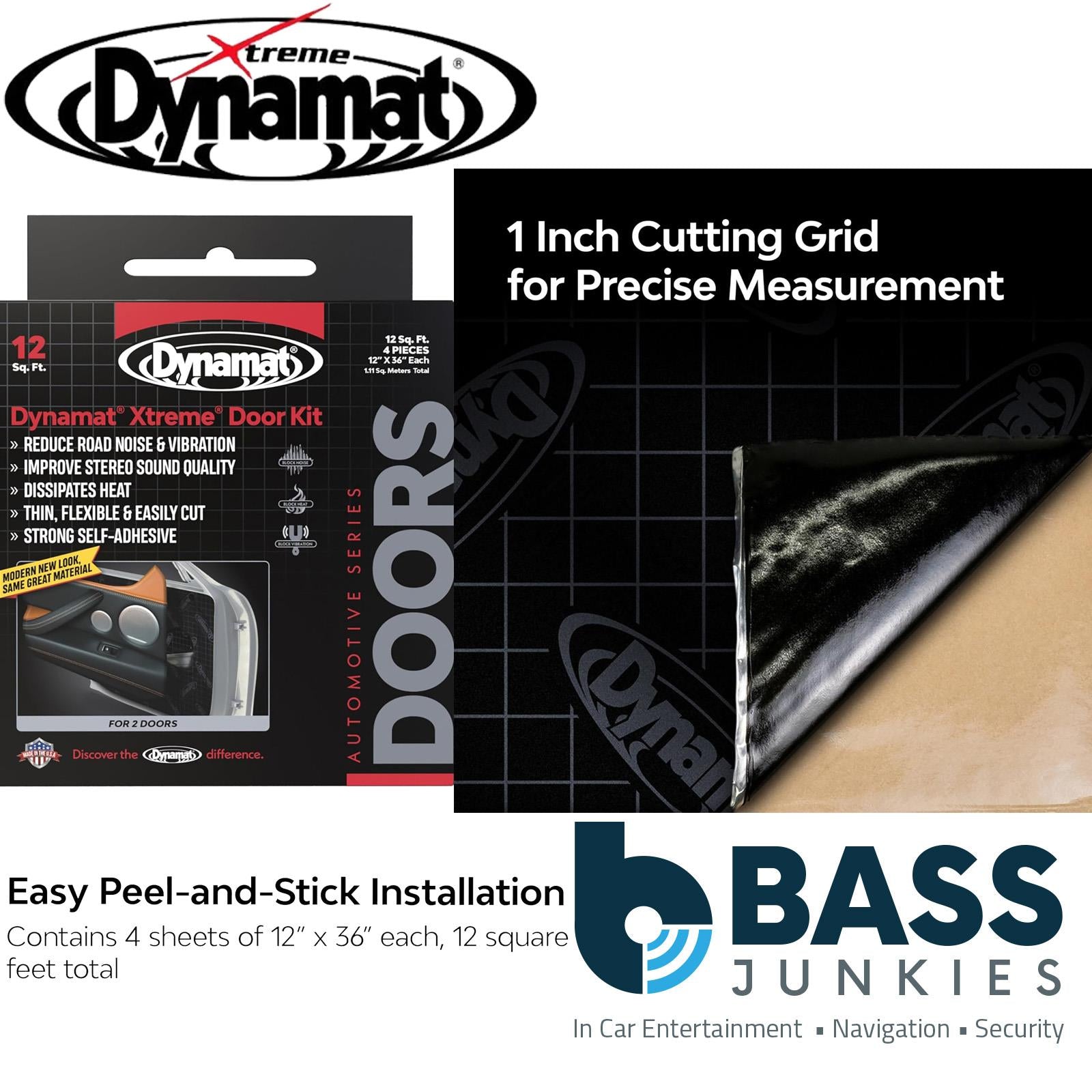 Dynamat DYN10435 - Xtreme Door Kit 12 sq.ft 12" x 36" x 4 Sheets Car Sound Deadening Mat