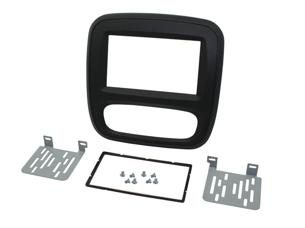 Connects2 CTKRT06 - Renault Trafic 2014-2017 Black Double Din Fascia Panel & Steering Wheel Interface with Kenwood 6.8" USB DAB Android Mirroring Touchscreen Upgrade Kit