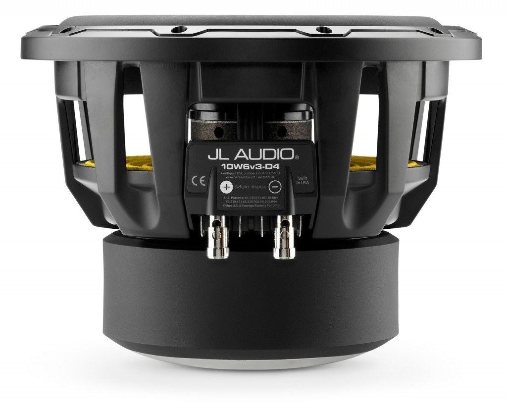 JL Audio 10W6v3-D4 - W6v3 Sub 600 Watts 10" 25cm Dual 4 Ohm Car Subwoofer