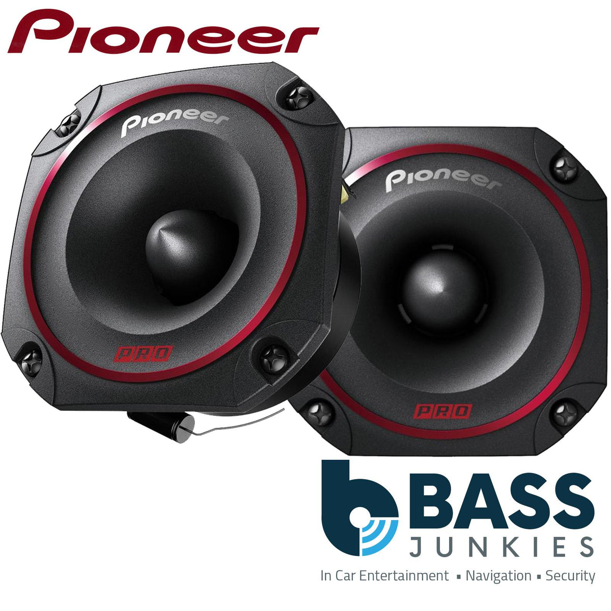 Pioneer TS-B351PRO - P.R.O. Series 3.5" 87mm 600 Watts Titanium Bullet Tweeters Pair