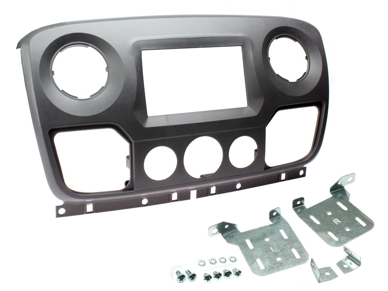 Grundig 6.8" Apple Android Double Din Stereo Fitting Kit + Steering Wheel Stalk Controls to fit Vauxhall Movano 2013- | Opel Movano 2013-