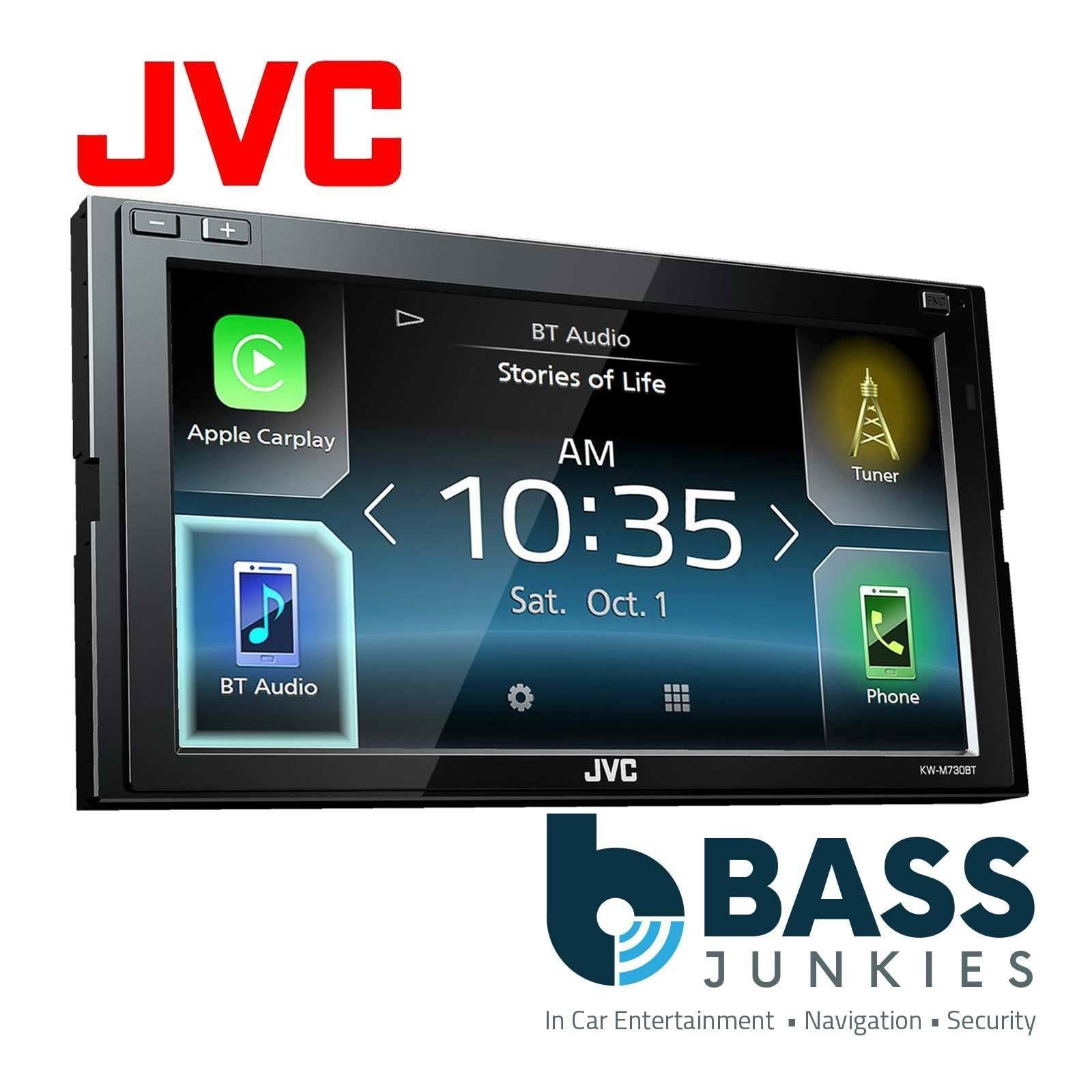 JVC KW-M730BT - 6.8" Mechless Apple Carplay Android Auto Bluetooth Touchscreen, AM/FM Tuner, iPod iPhone Android Control  Car Stereo
