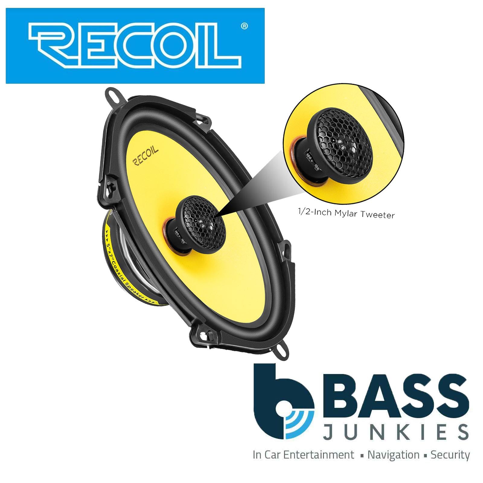 Recoil RLX572 - 160 Watts 5x7" Inch 2-way Coaxial Car Door Speakers Pair