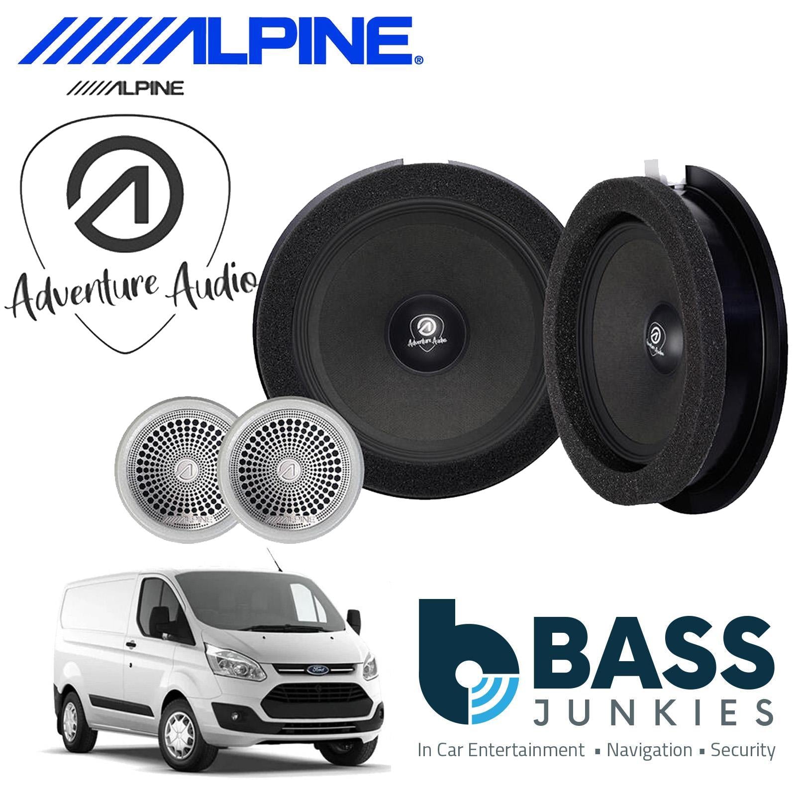 Alpine SPC-106TRA7-2 - 6.5" Component Car Speakers for Ford Transit Custom 7 2014 Onwards