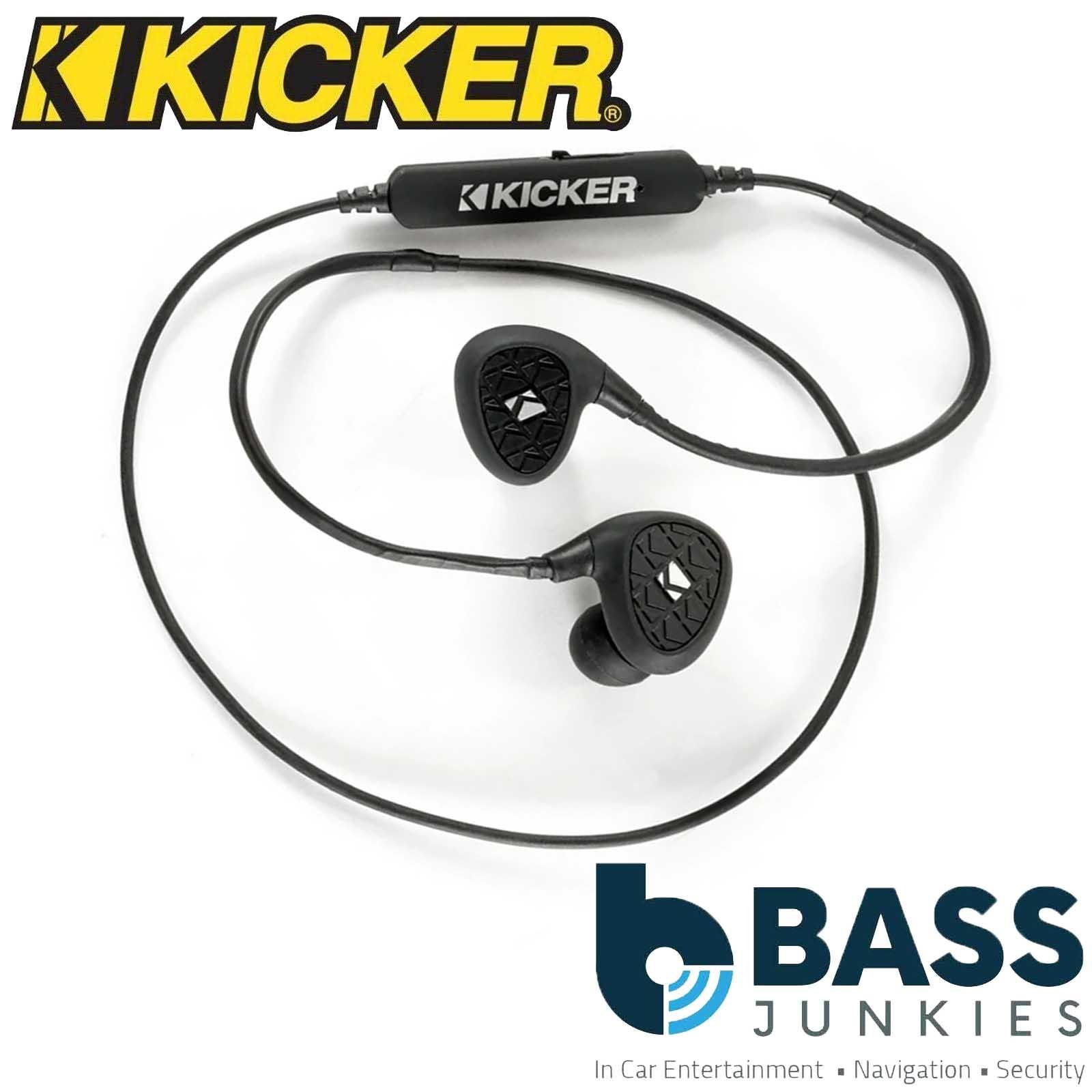 Kicker 44EB400BTB - Wireless Bluetooth Waterproof Earbuds With Mic IPX7