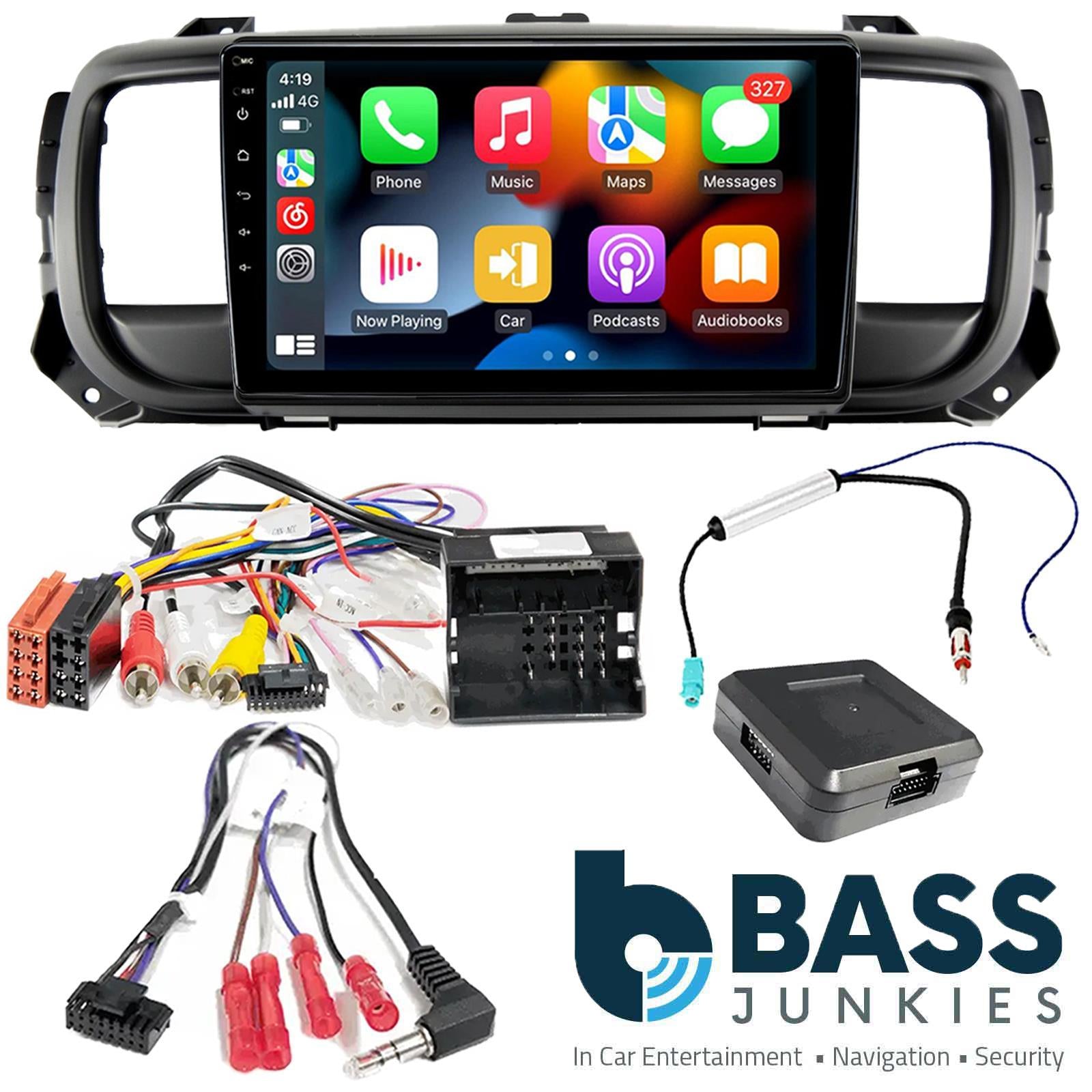 UPGRADED 9" CarPlay Android Car Stereo Kit For Citroen Jumpy Spacetourer 2016 Onwards