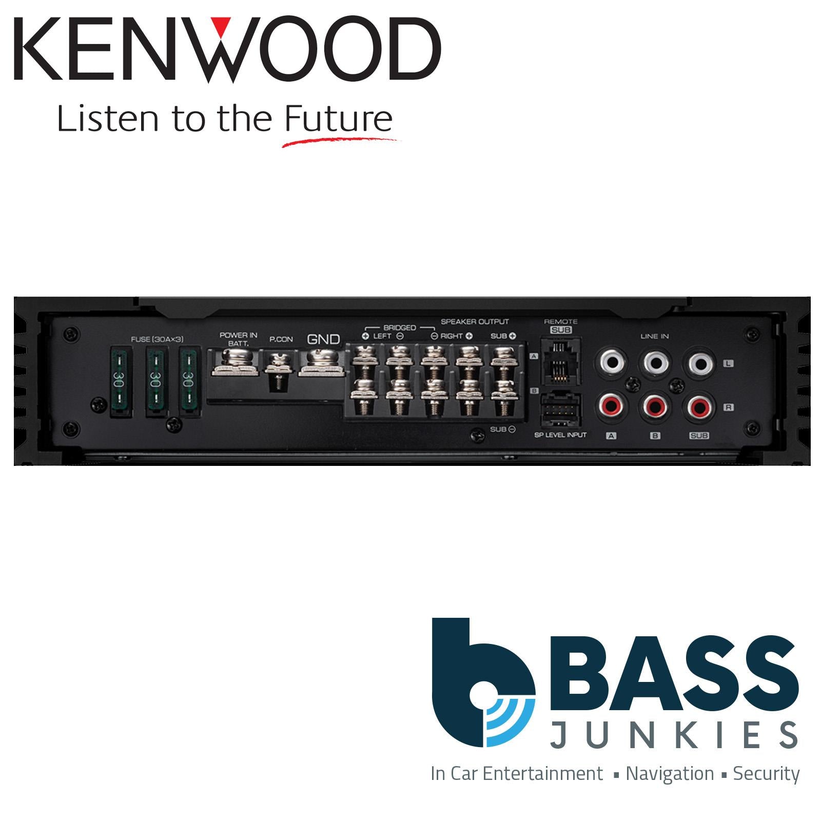 Kenwood X802-5 - X-Series Class D 5-Channel Power Car Amplifier 1800W