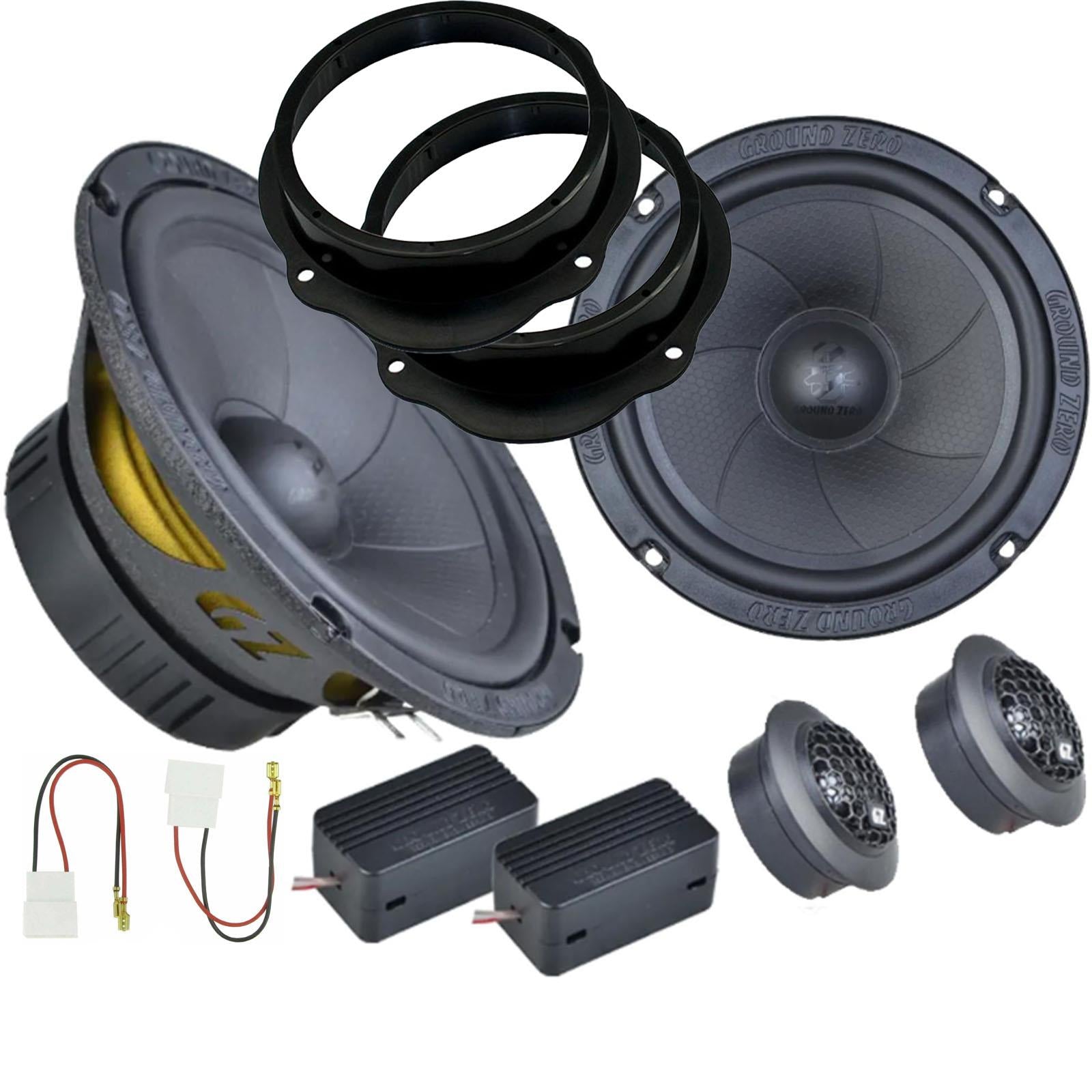 Ford Focus RS 09-16 Ground Zero 300W 6.5" 2Way Component Front Door Car Speakers