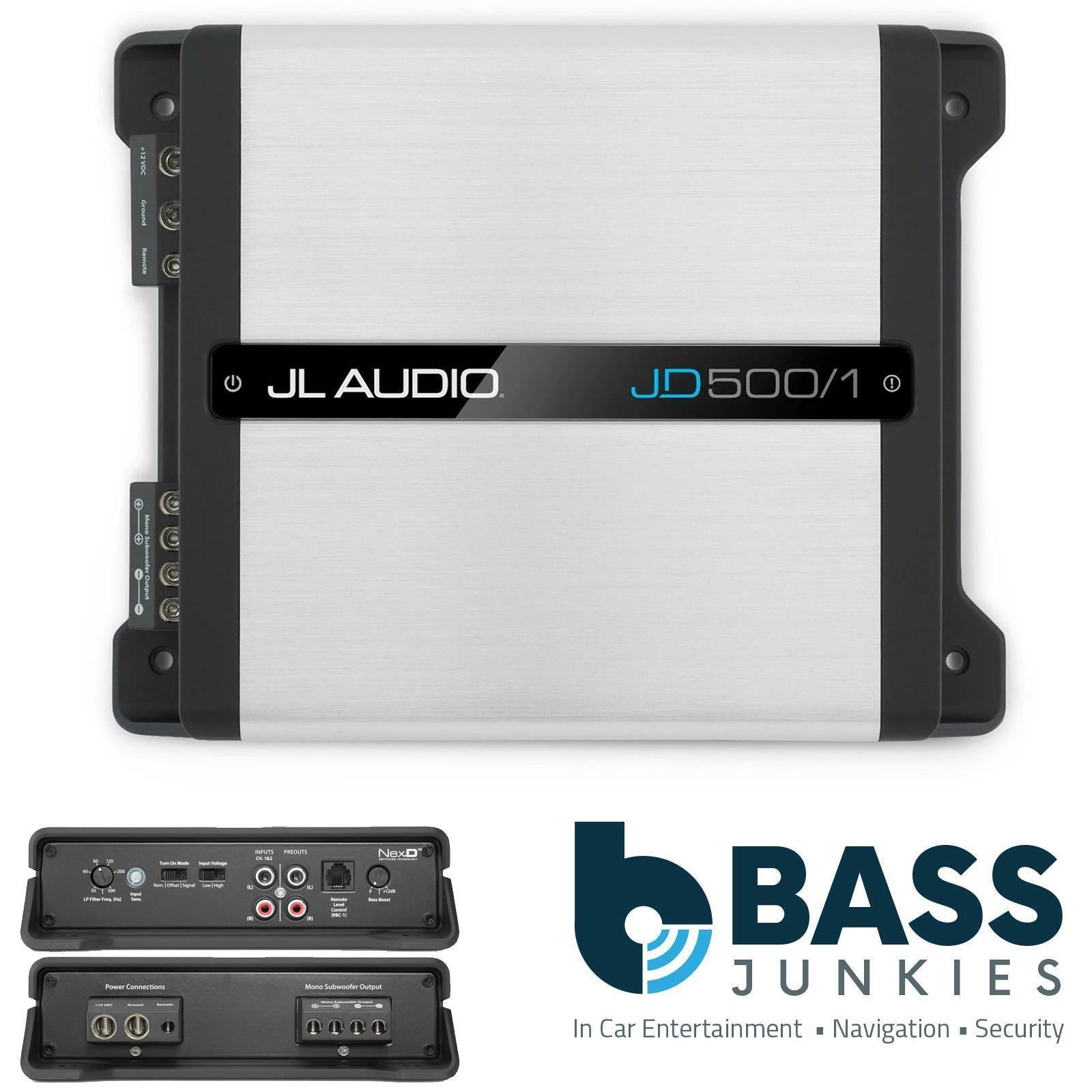 JL Audio CP112-W03 12" Ported Car Sub Woofer Bass Box Enclosure & JX500/1 500 Watts Amplifier Package