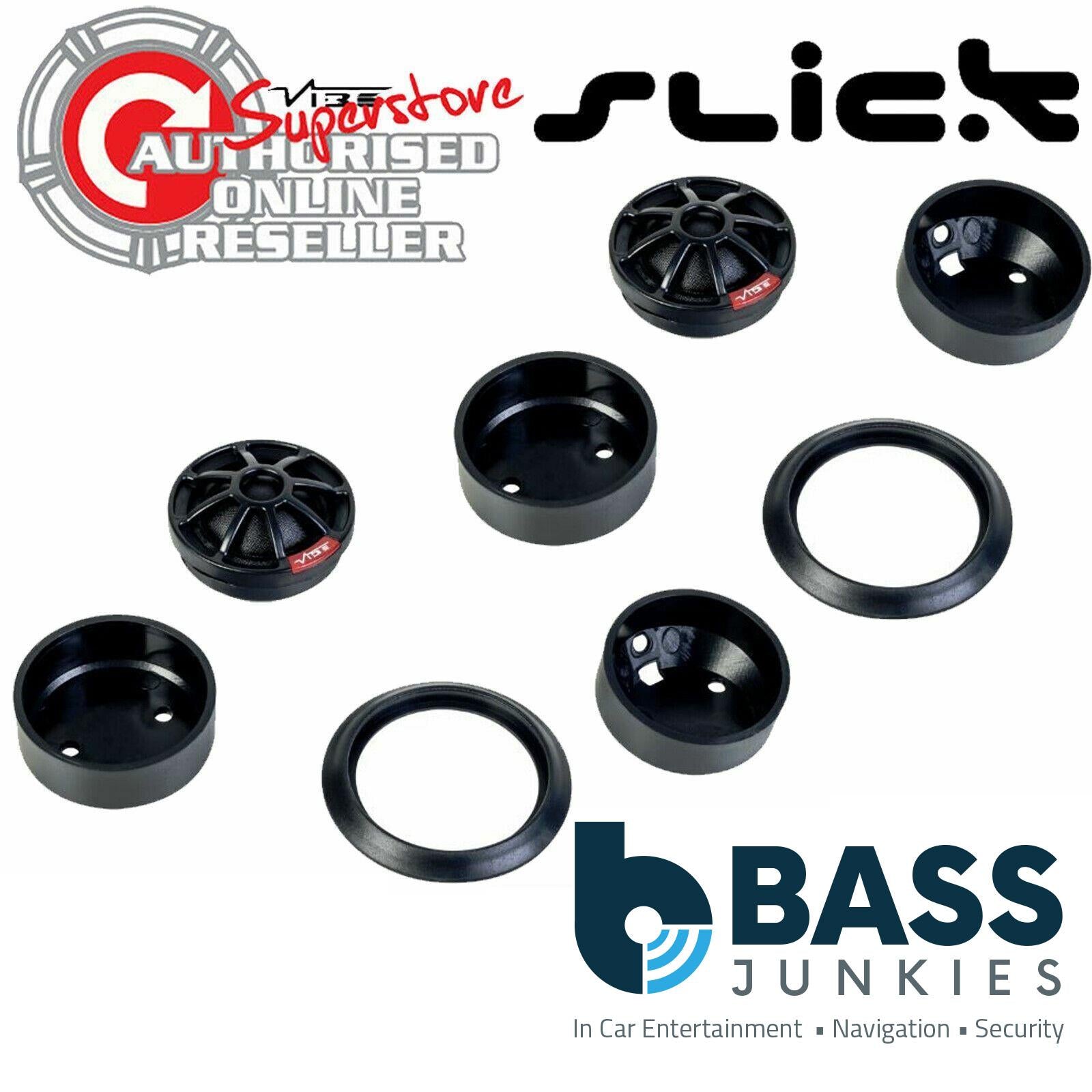 Vibe Slick 1 150 Watts Silk Dome Car Speaker Tweeters (Pair)