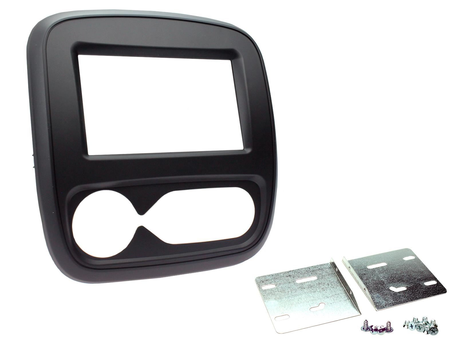 Double Din Stereo Fitting Kit + Steering Wheel Stalk Controls to fit Fiat Talento 2017-21