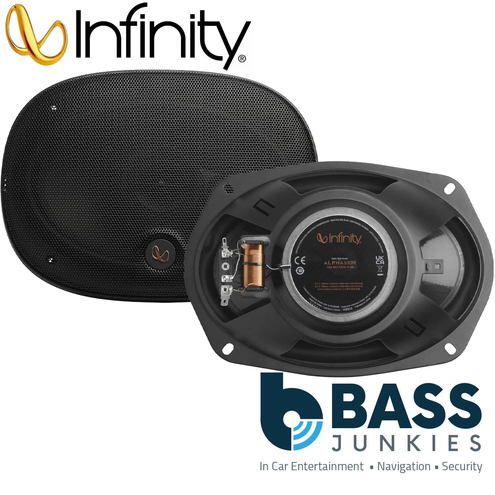 Infinity By Harman - Alpha 693M 560 Watts 6"x9" 3-Way Car Door Shelf Speakers