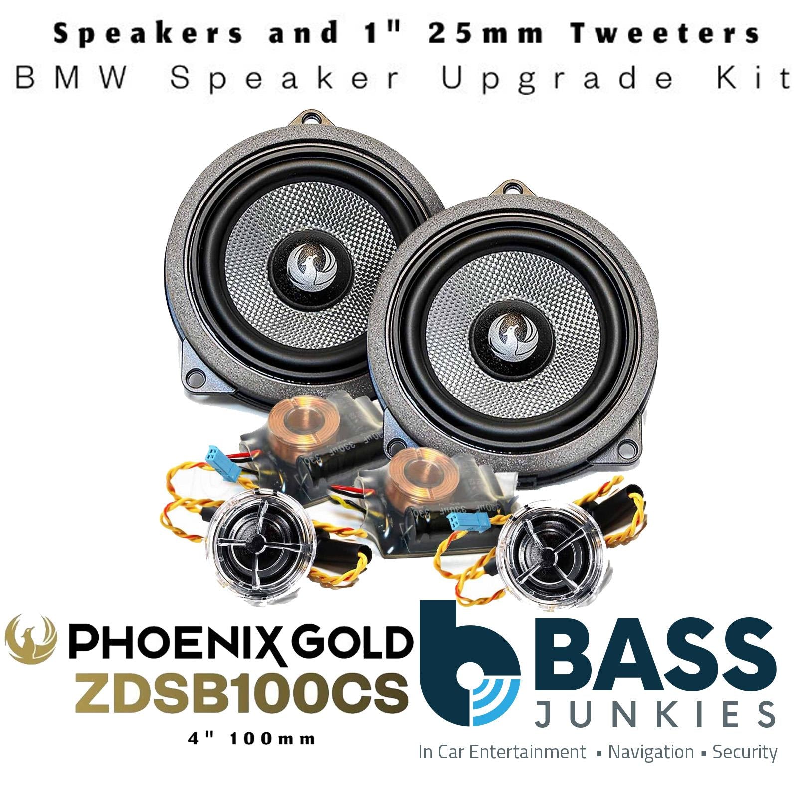 Phoenix Gold - BMW X1 F48/F49 2010 On Front Door Car Speaker Upgrade Kit Pair