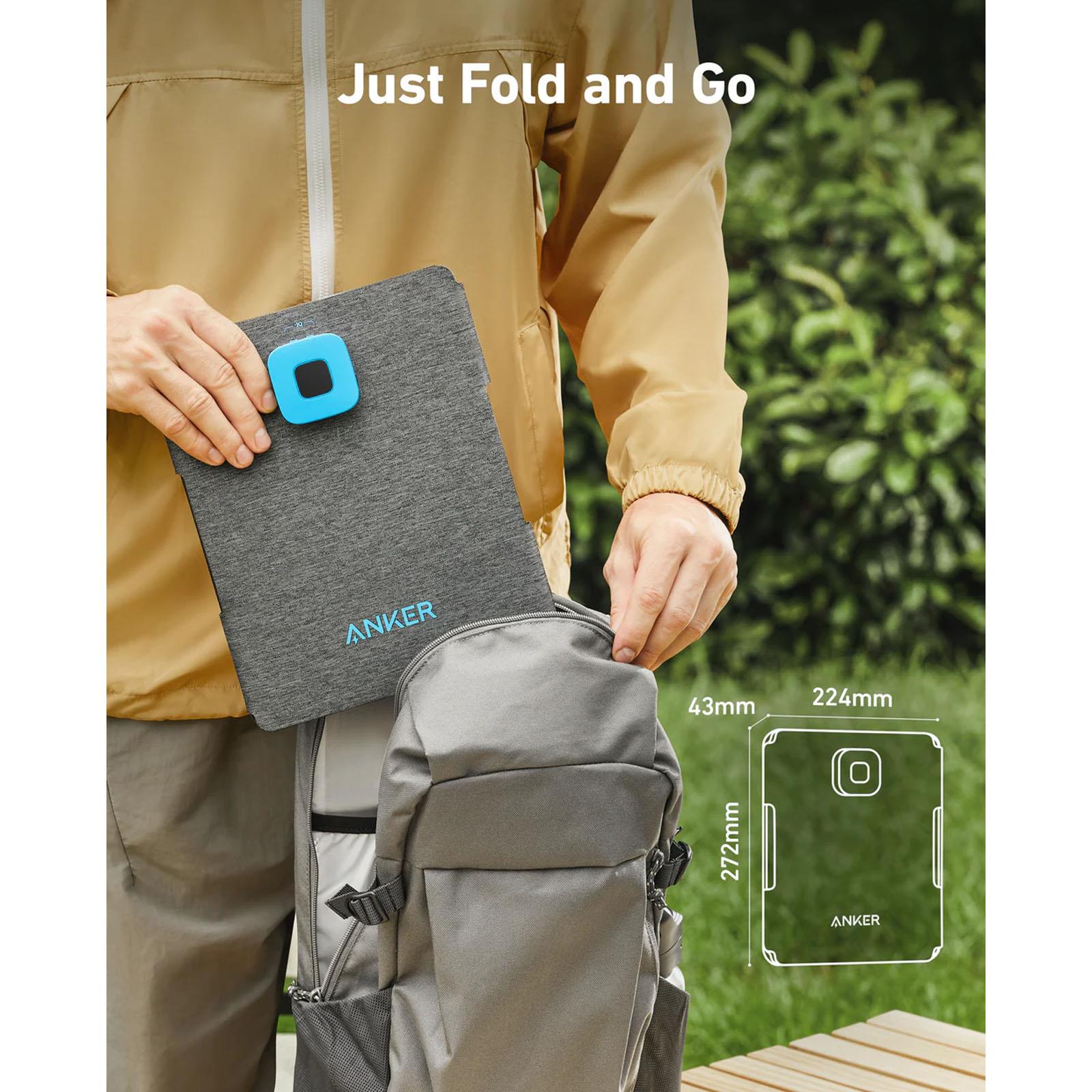 Anker SOLIX - PS30 30 Watt Foldable Portable Solar Panel with USB-C & USB-A Outputs