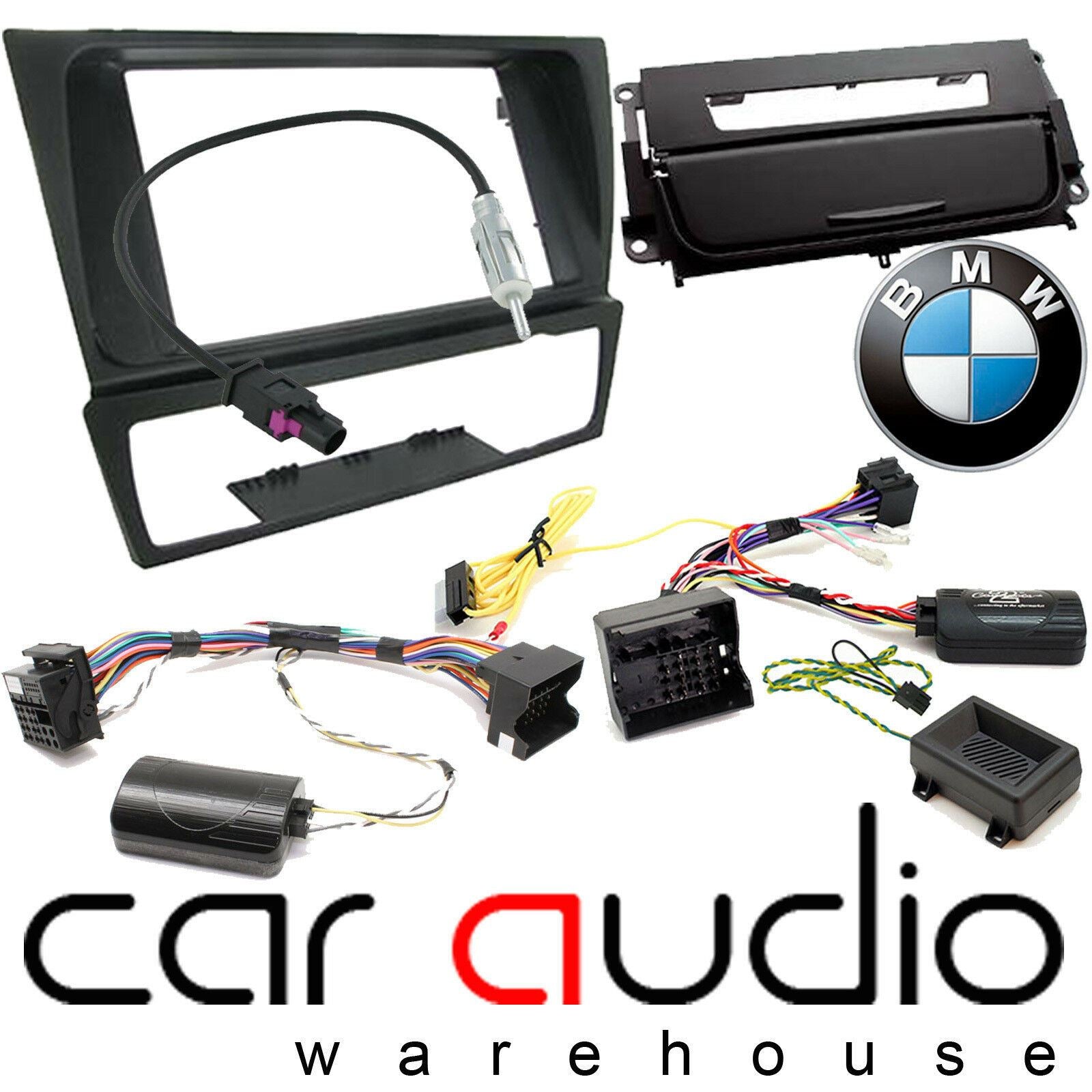 Connects2 CTKBM14 BMW 3 Series E90/ E91/E92/E93 Car Stereo Double Din Fascia & SWC Kit
