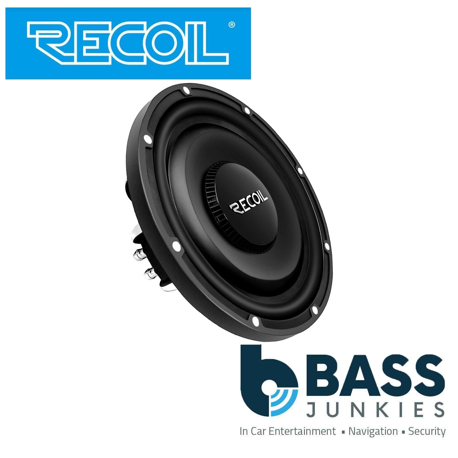 Recoil SXS10D2 - 600 Watts 10" Ultra Slim Shallow Dual 2 Ohm Car Sub Subwoofer