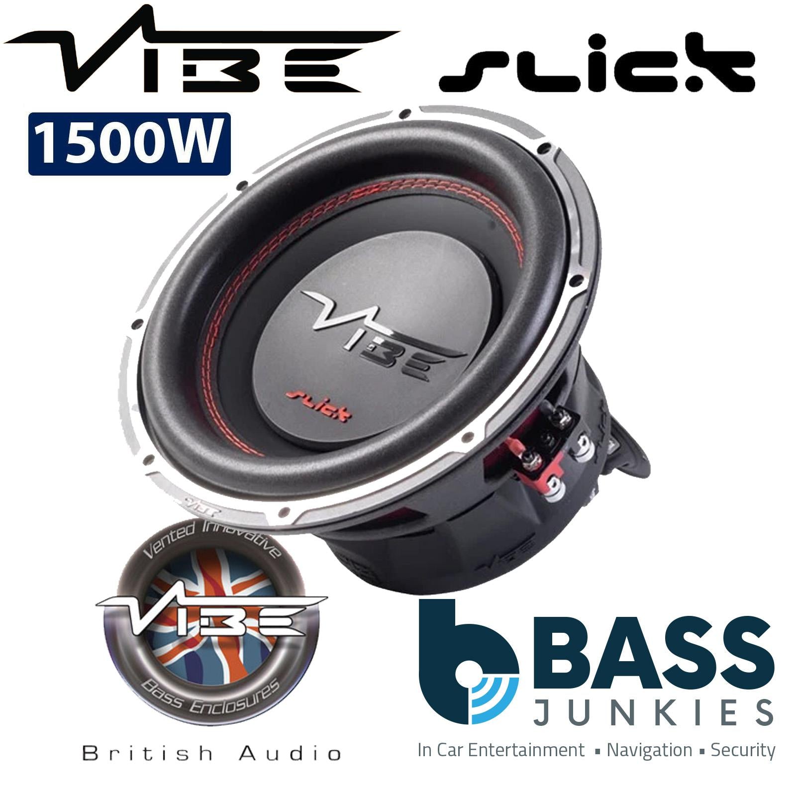 VIBE SLICK12D2-V3 - 1500 Watts 30cm 12" Inch Dual 2 Ohms Car Sub Subwoofer