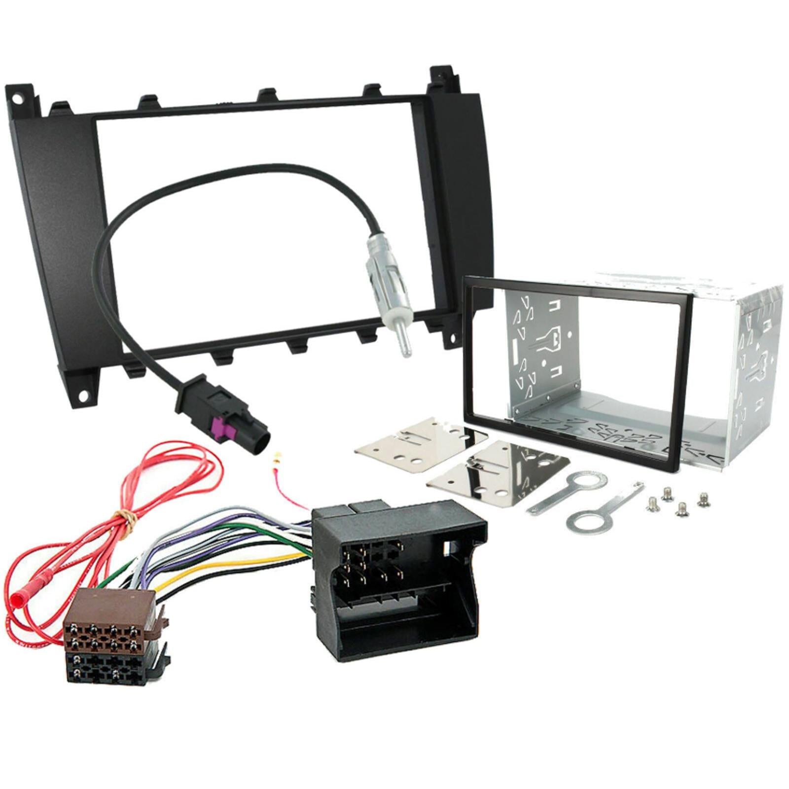 Mercedes Benz C Class W203 Car Stereo Radio Double Din Fascia Panel & Cage Kit