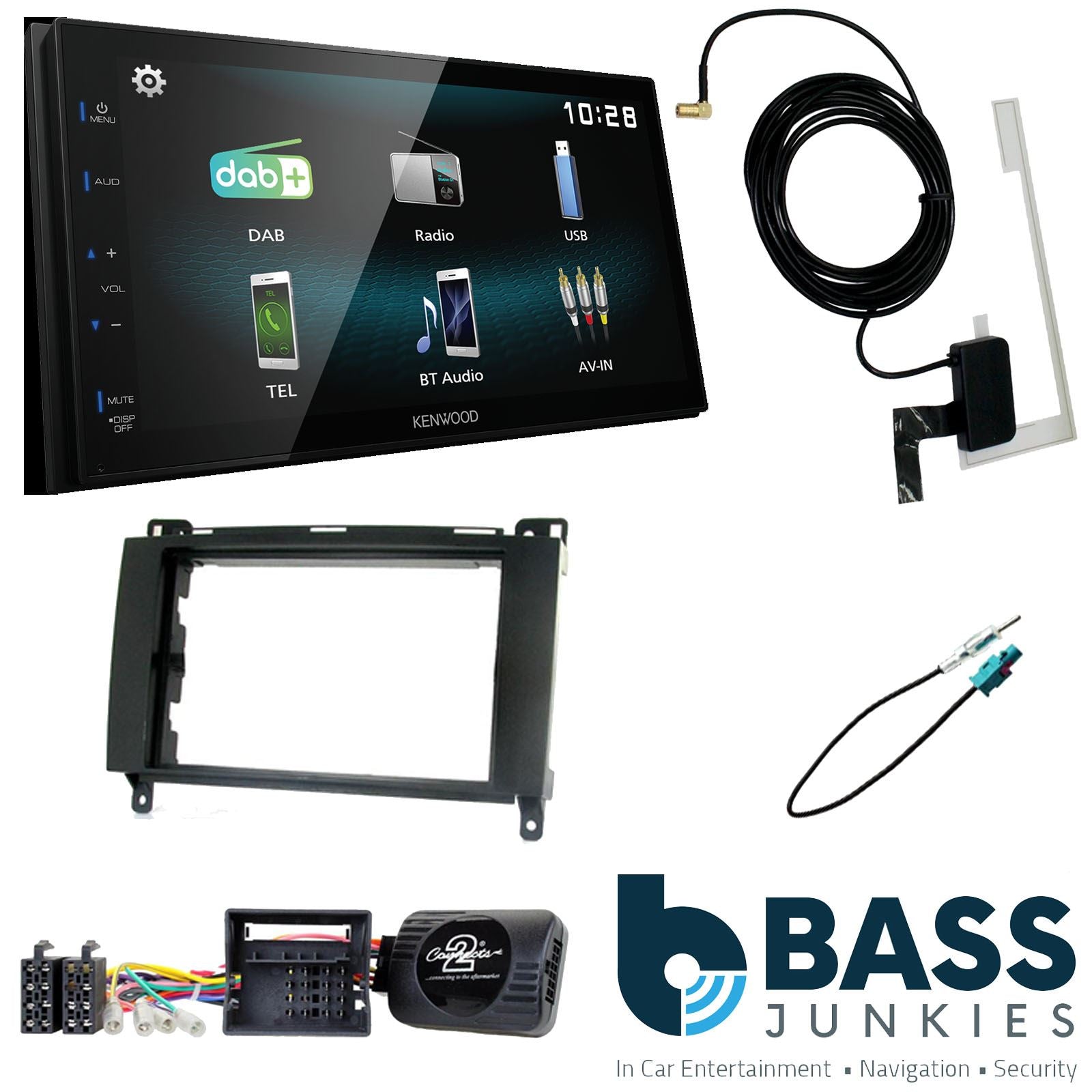 Kenwood DMX-125DAB + CTK Fitting Kit fits Mercedes B-Class 2005-11