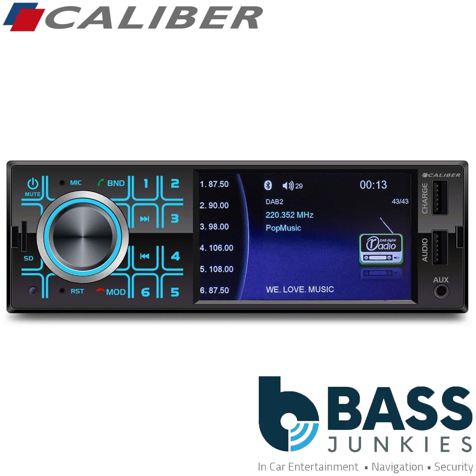 Caliber DAB+ Bluetooth Car Stereo with USB, SD, AUX & Hands-Free Calling