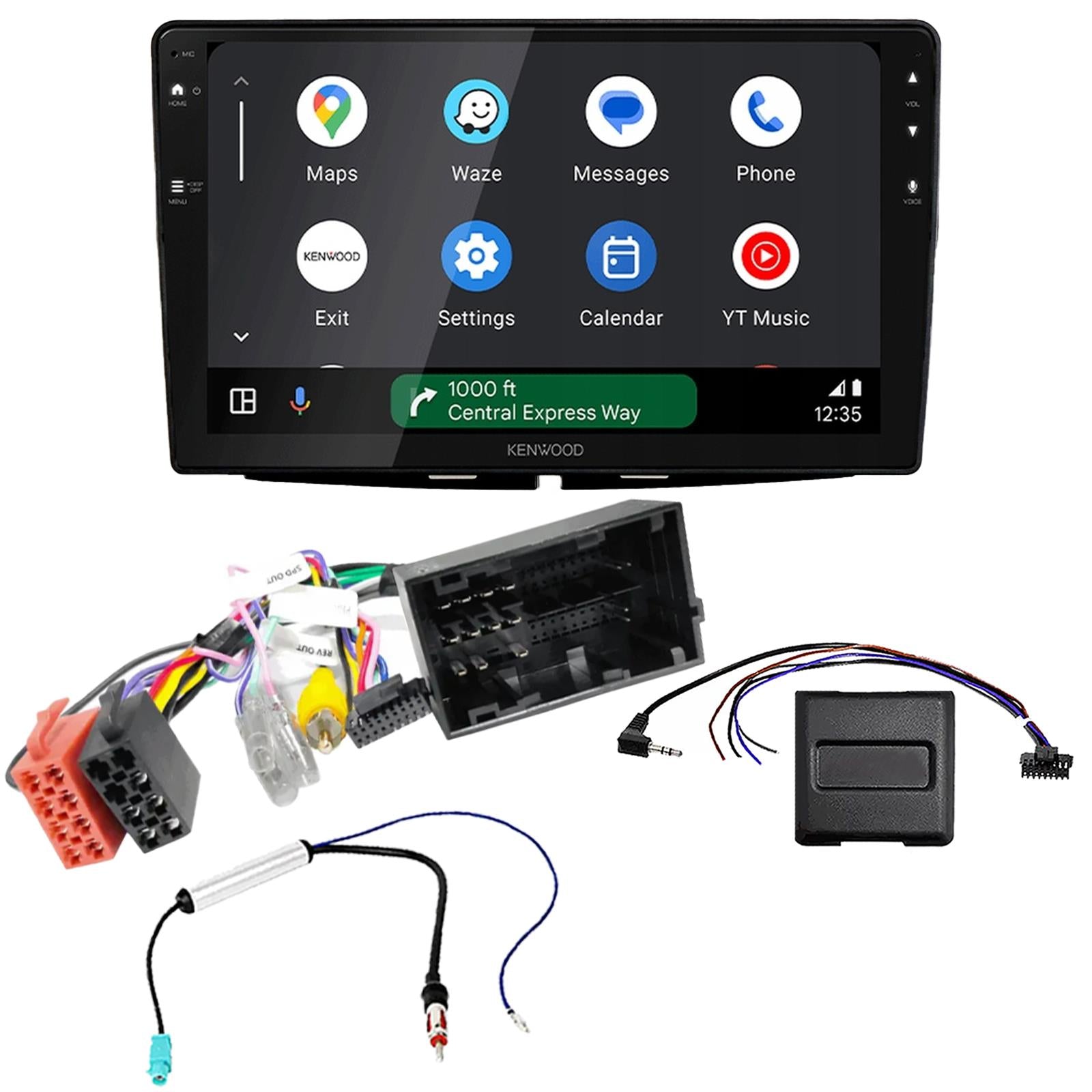 Kenwood 9" CarPlay Android Car Stereo Fitting Kit For Fiat 500 2012 Onwards