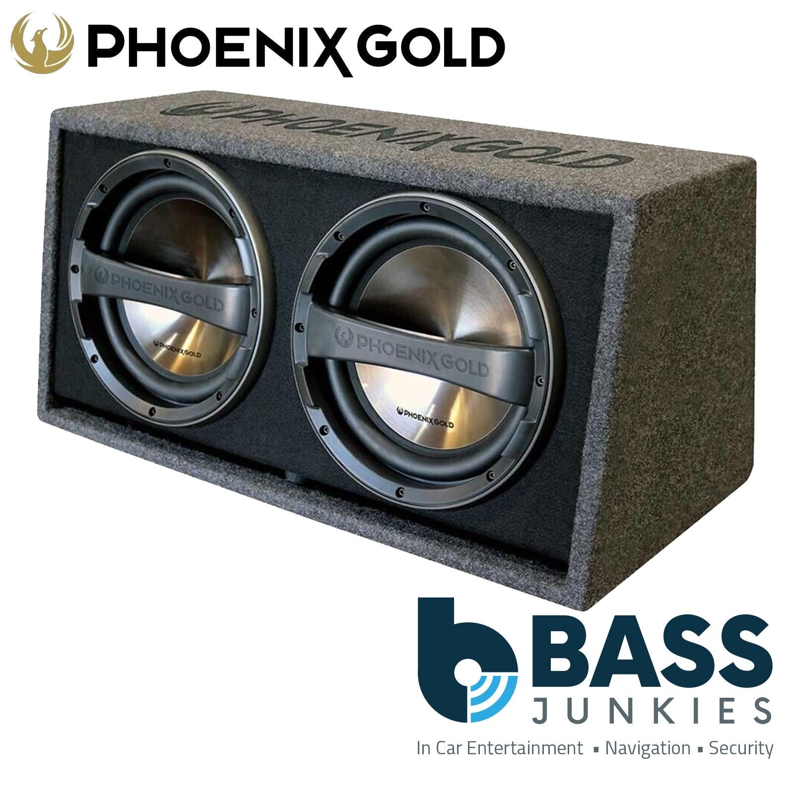 Phoenix Gold Z212AB - Z Series Dual 12" Inch Subwoofer 640 Watts Active Amplified Car Enclosure Box