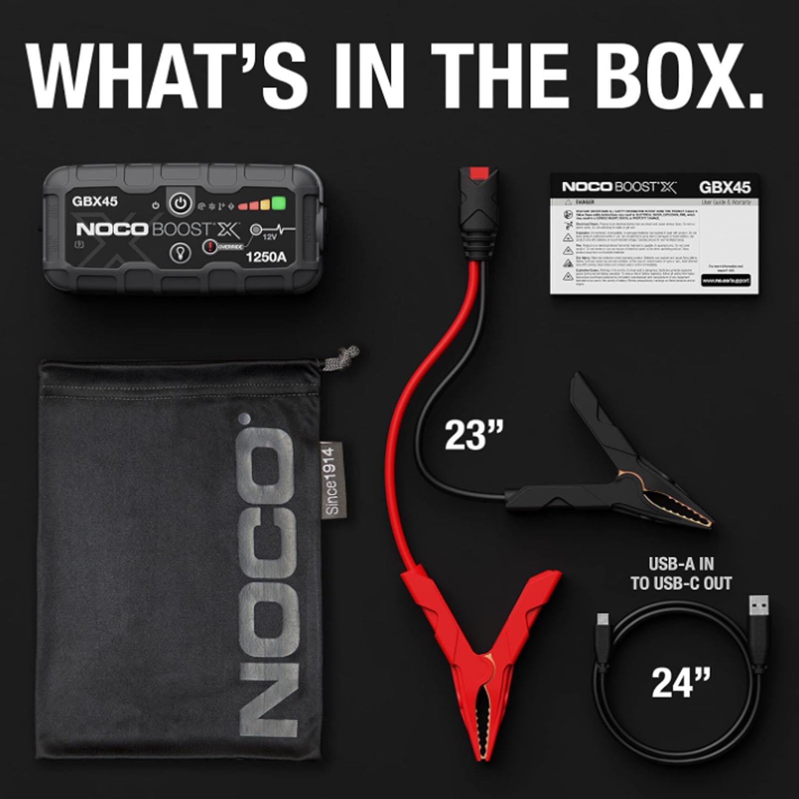 NOCO GBX45 - 1250A UltraSafe Lithium Jump Starter Power Bank USB-C 12V